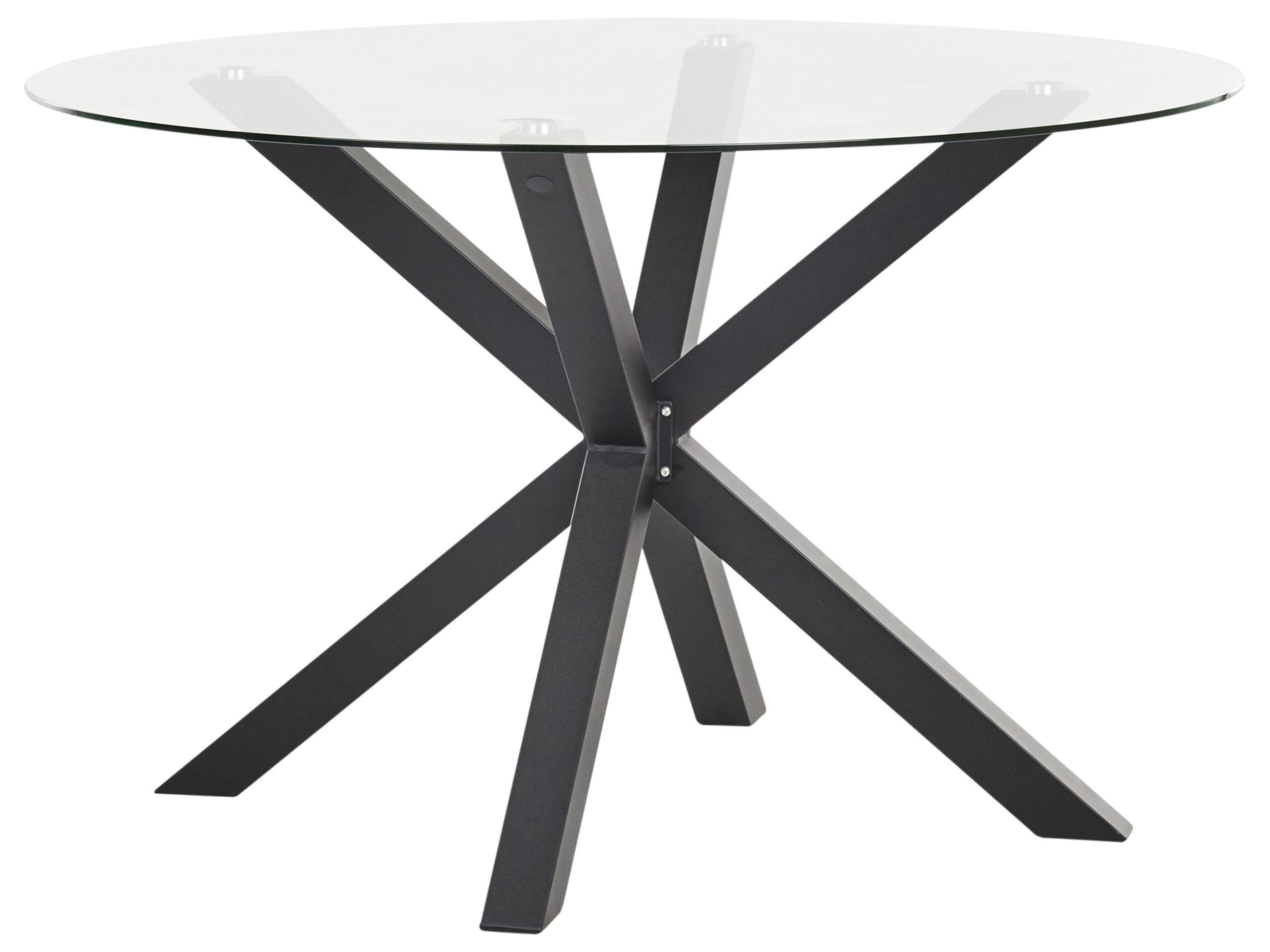 Beliani Gartentisch aus Glas Industriell MALETTO