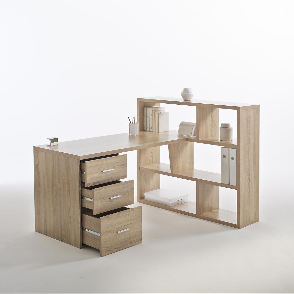 SO'HOME Schreibtisch mit Bücherregal Fenon