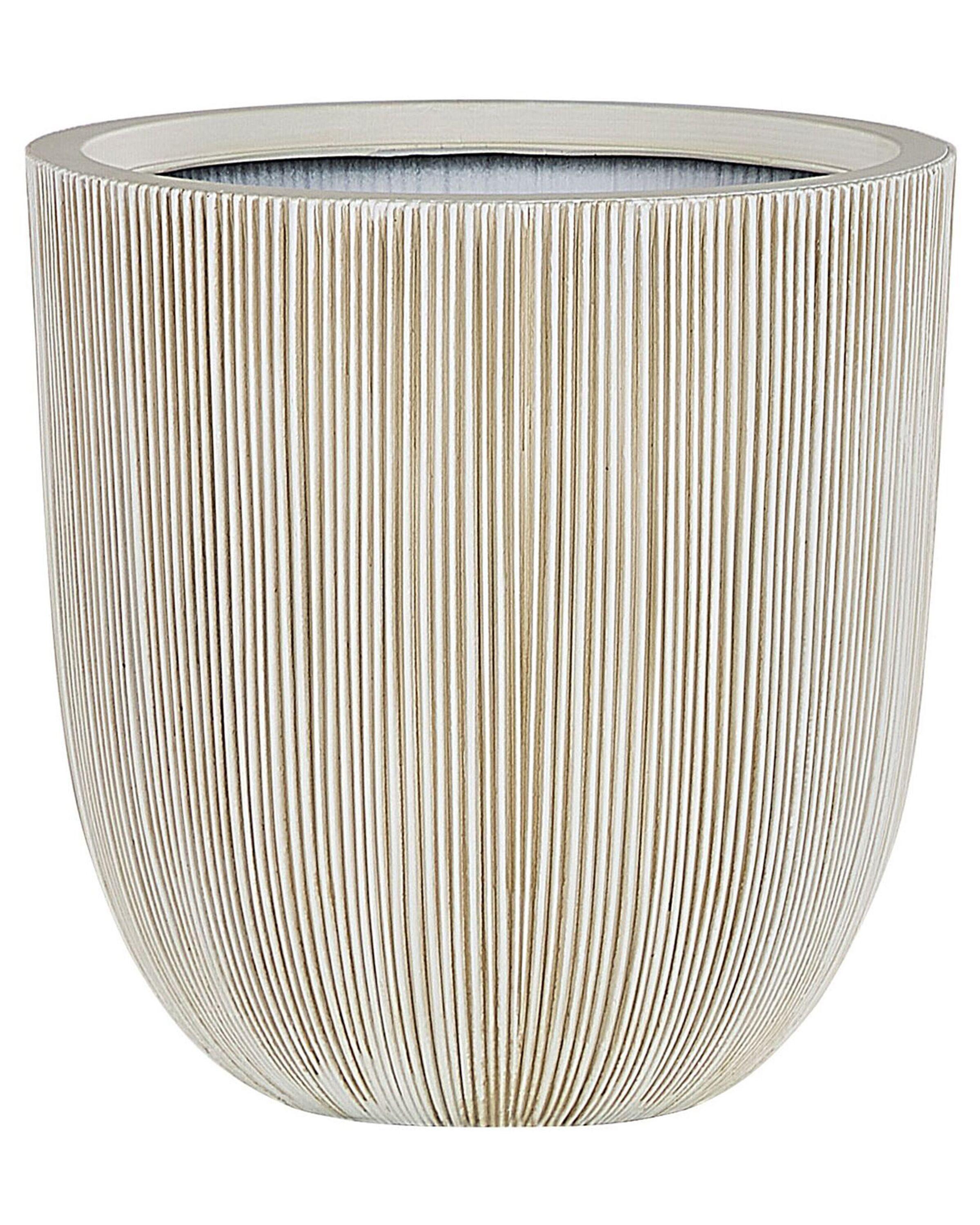 Beliani Blumenkübel aus Kunstharz Skandinavisch CHIOS