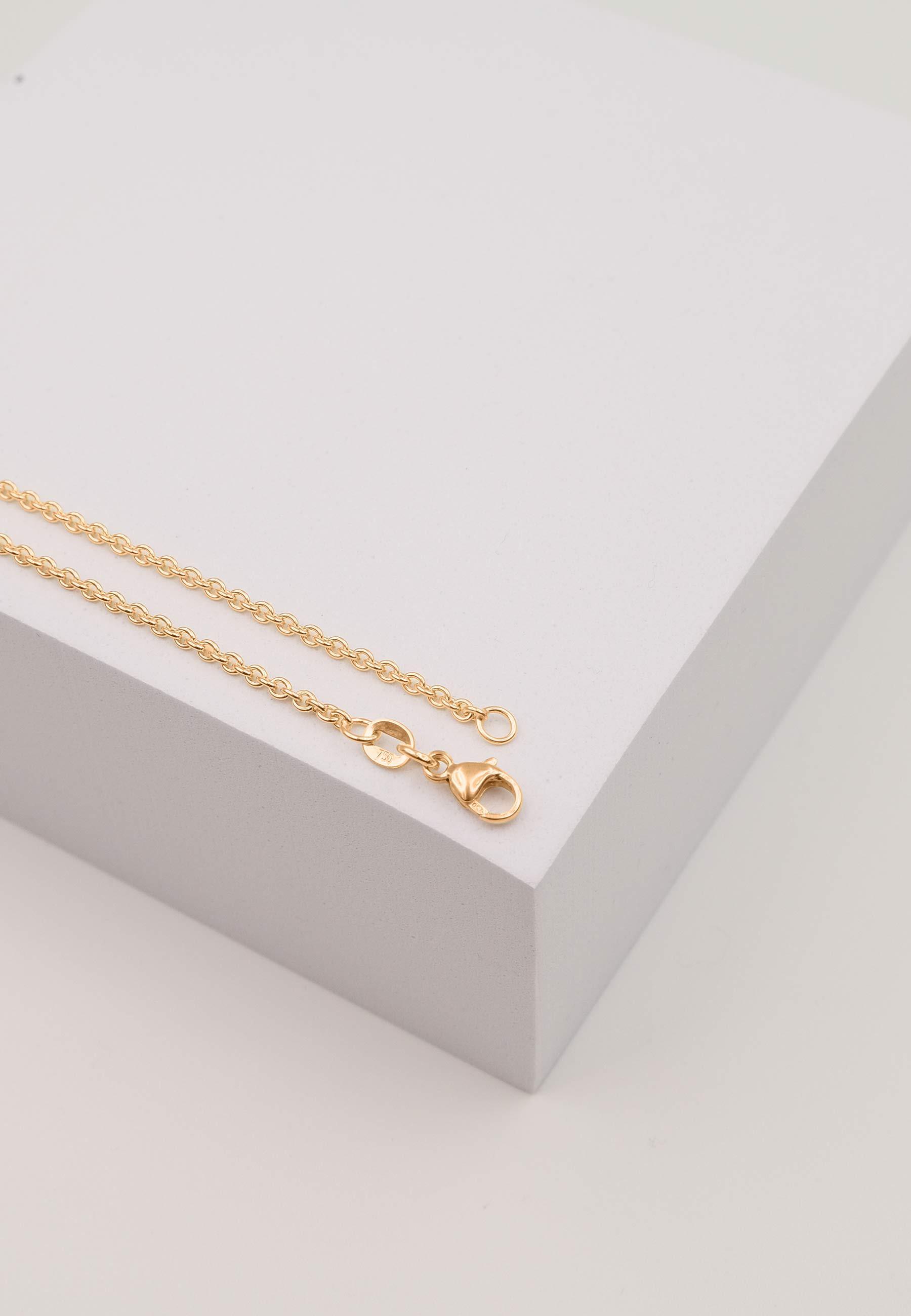 MUAU Schmuck Collier Rundanker Rotgold 750, 1.9mm, 42cm