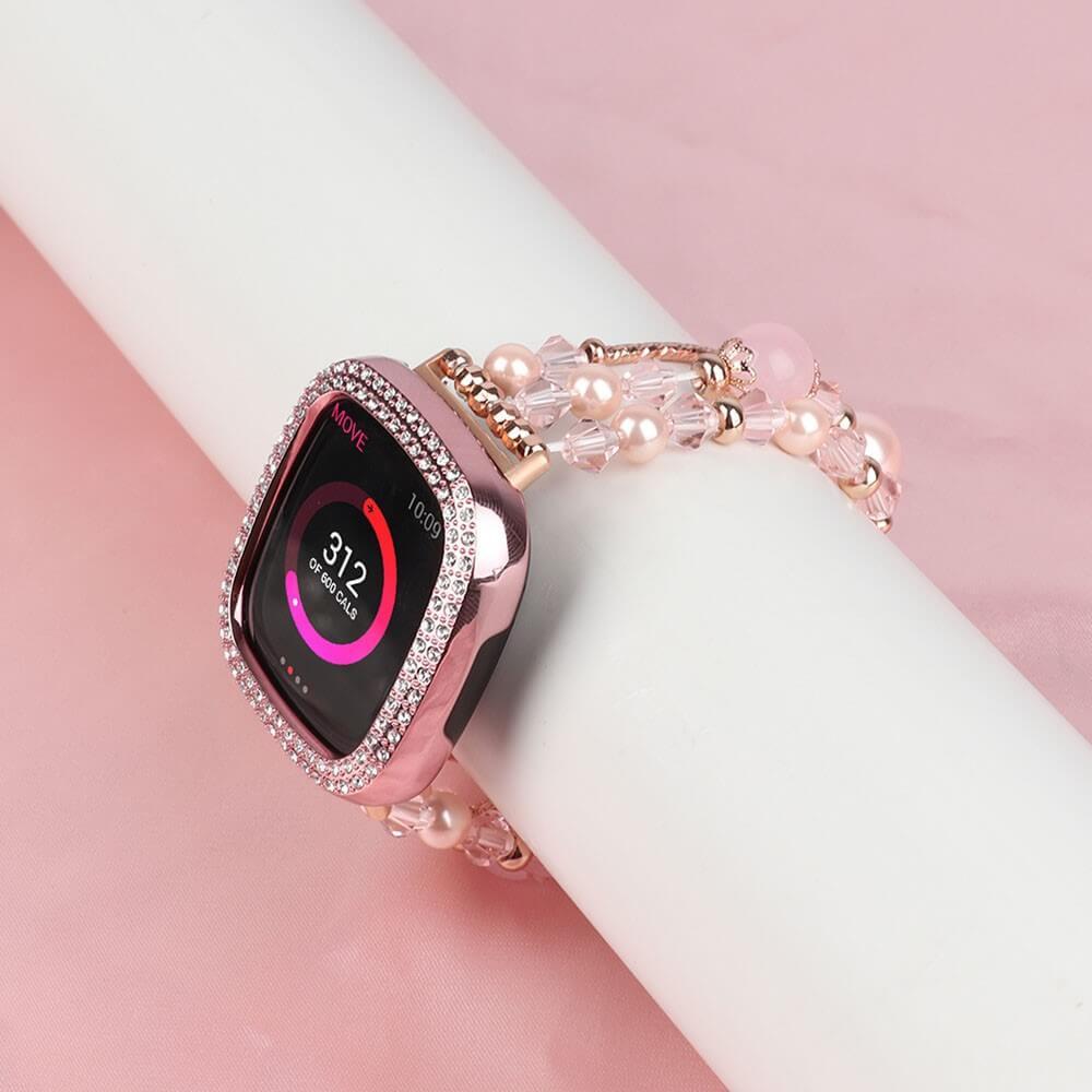 Cover-Discount Fitbit Versa 4 / Sense 2 - Perlen Strass Armband