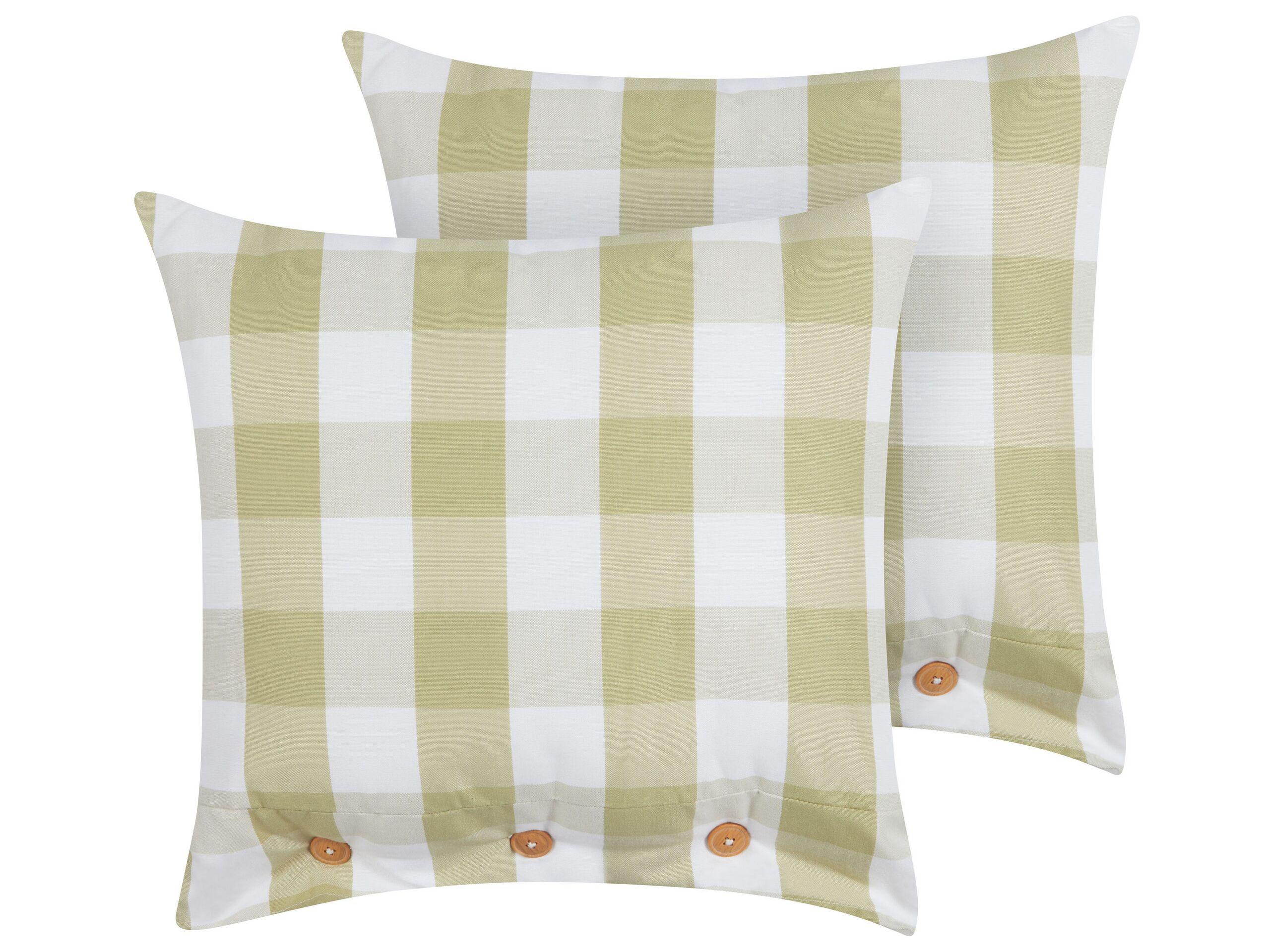 Beliani Dekokissen 2er Set aus Polyester Rustikal TAMNINE