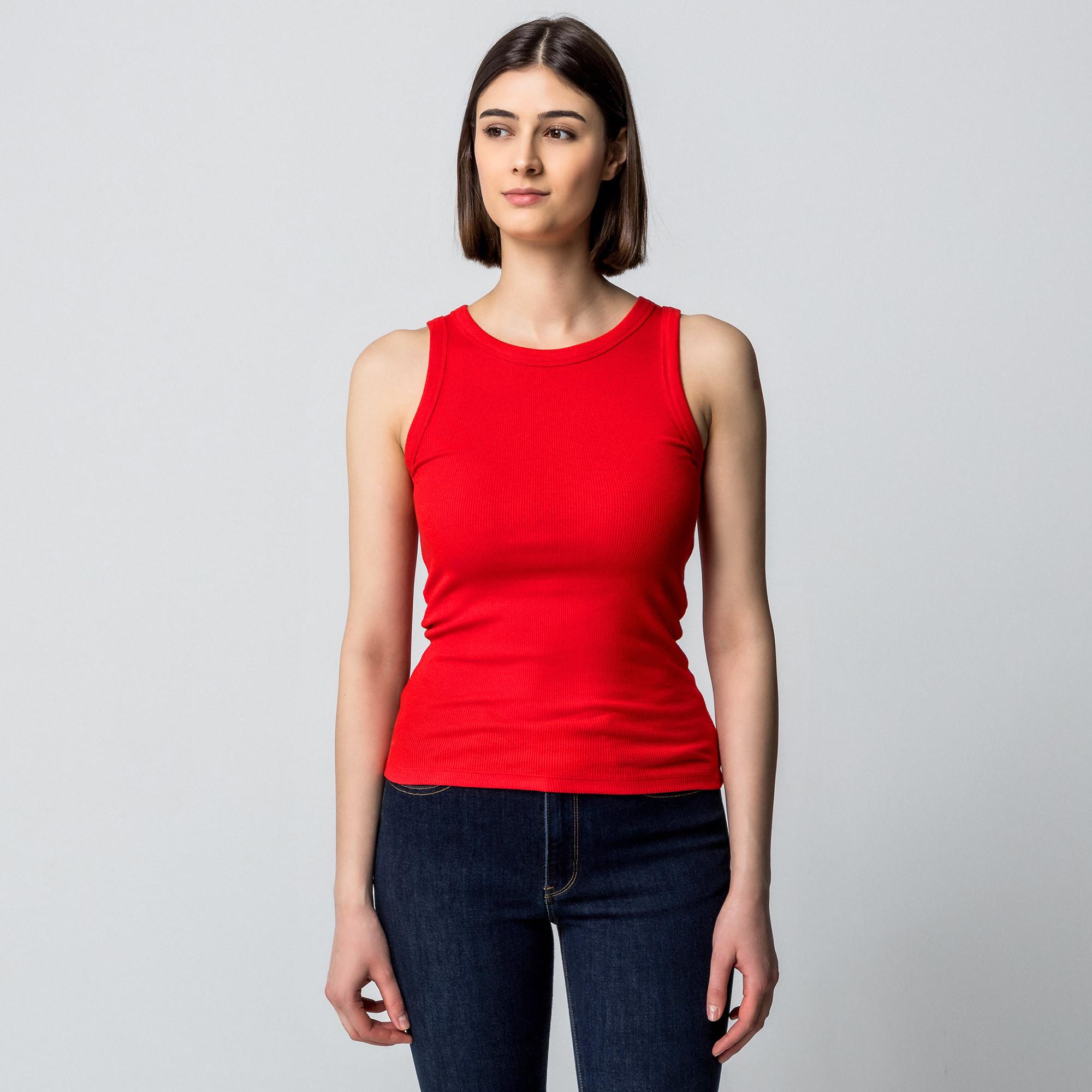 Manor Woman Ärmelloses Rippstrick Top