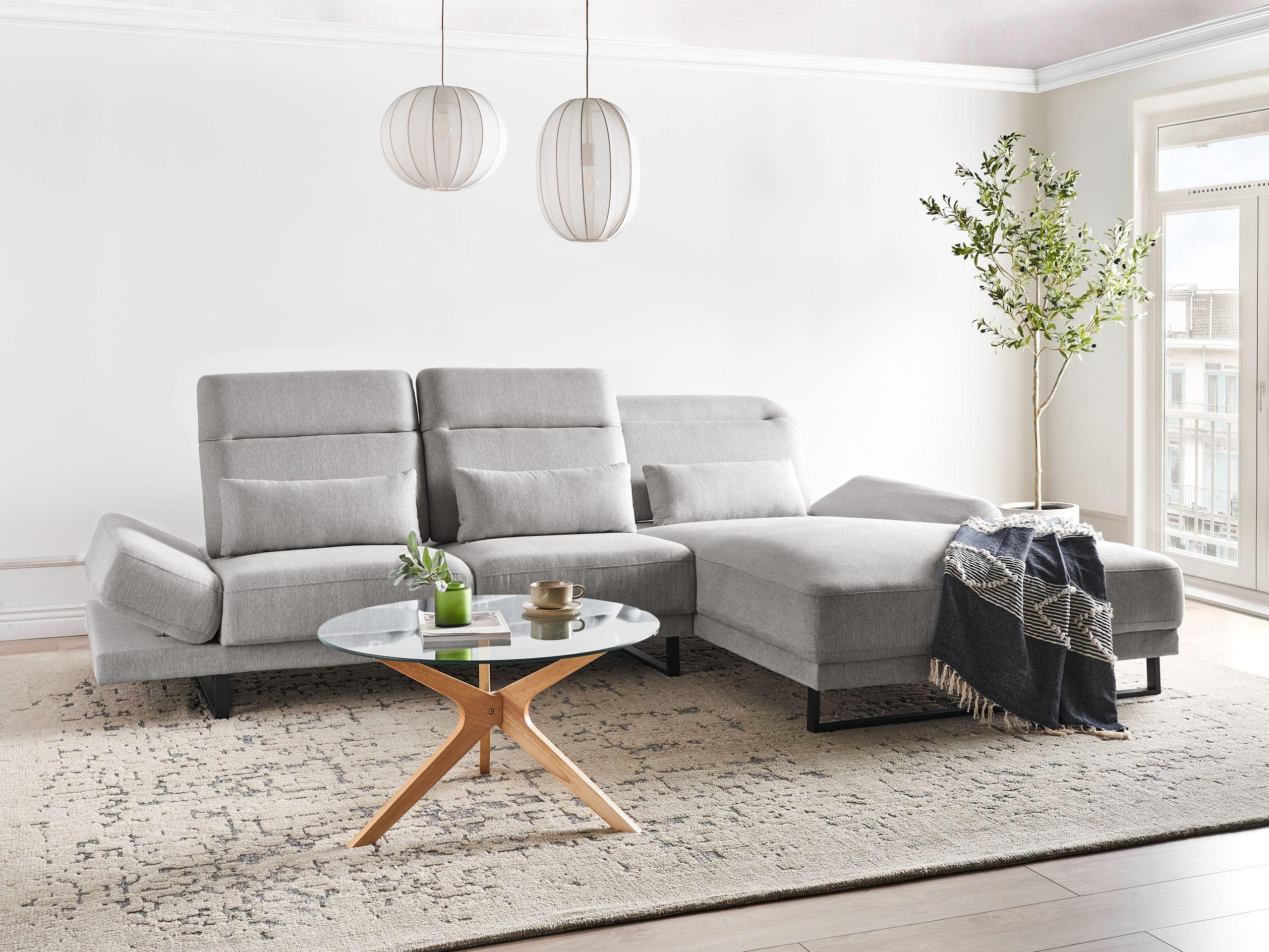Beliani Linksseitiges Ecksofa aus Polyester Modern IKAST