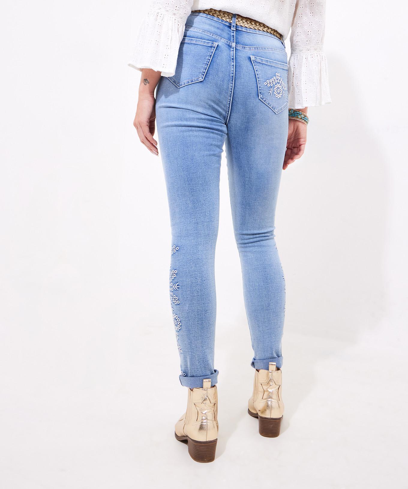 Joe Browns Skinny Fit Jeans mit Metallic Blumenmuster