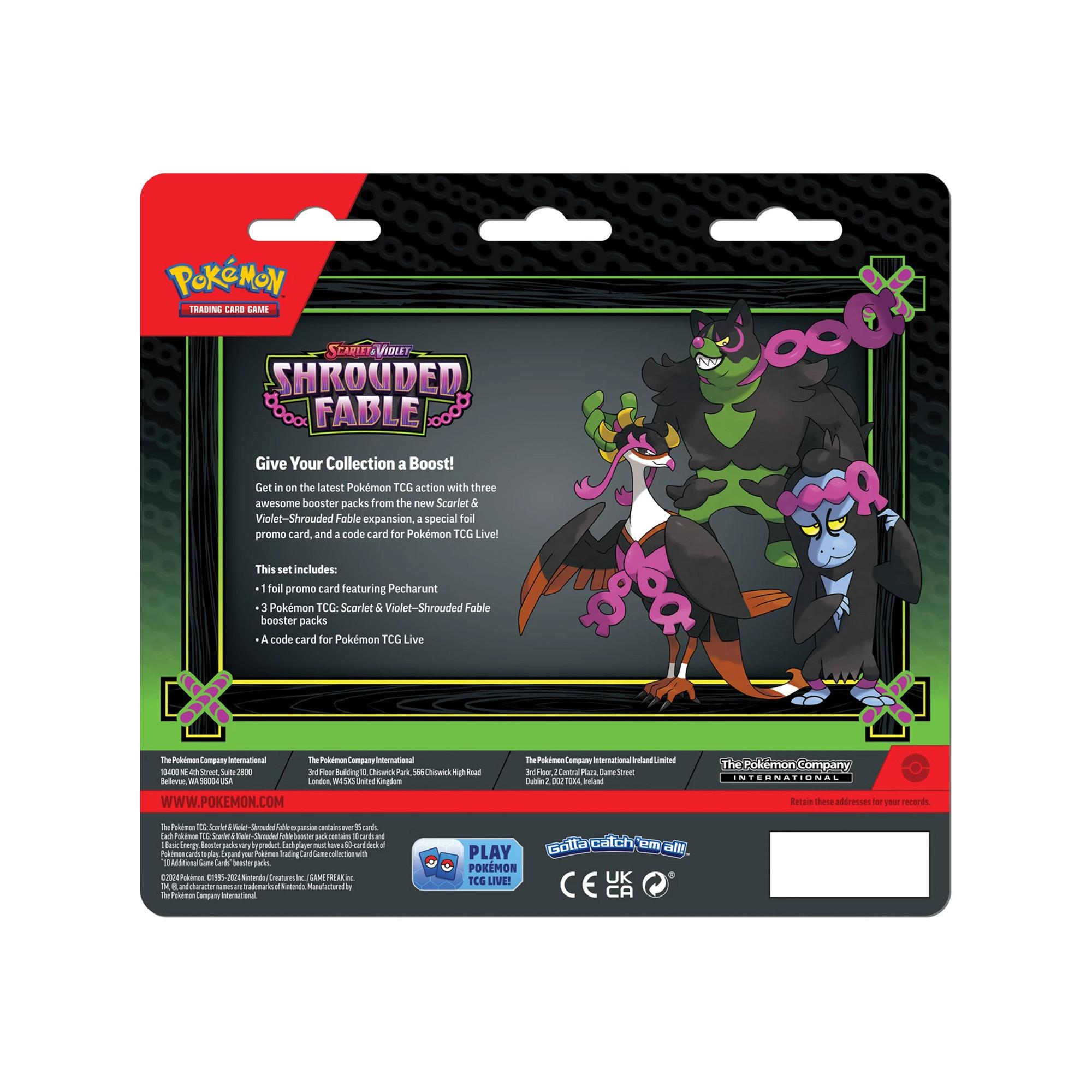 Pokémon SV06.5 Shrouded Fable 3-Pack Blister Pecharunt