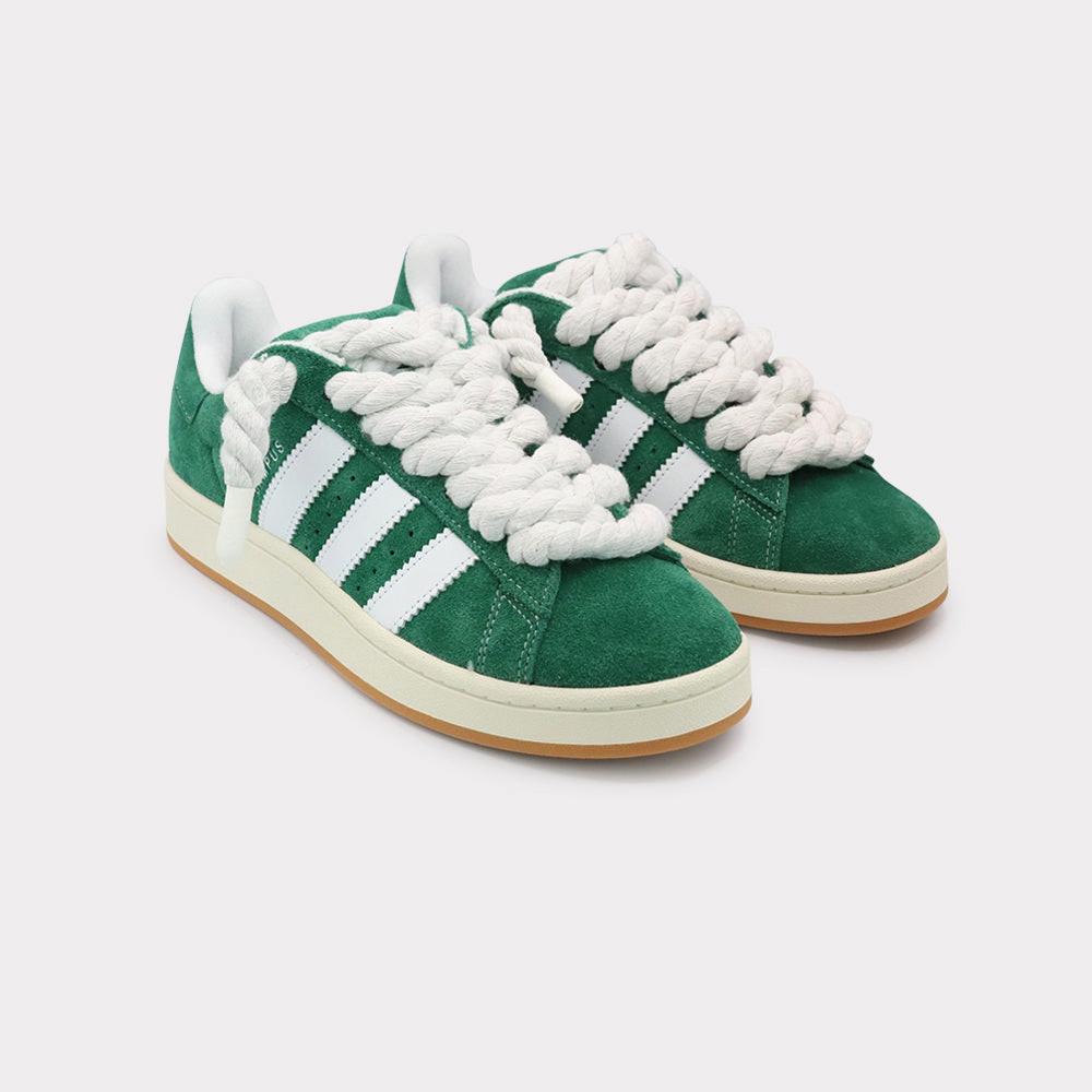 adidas Campus 00s Dark Green White - Rope Lace White