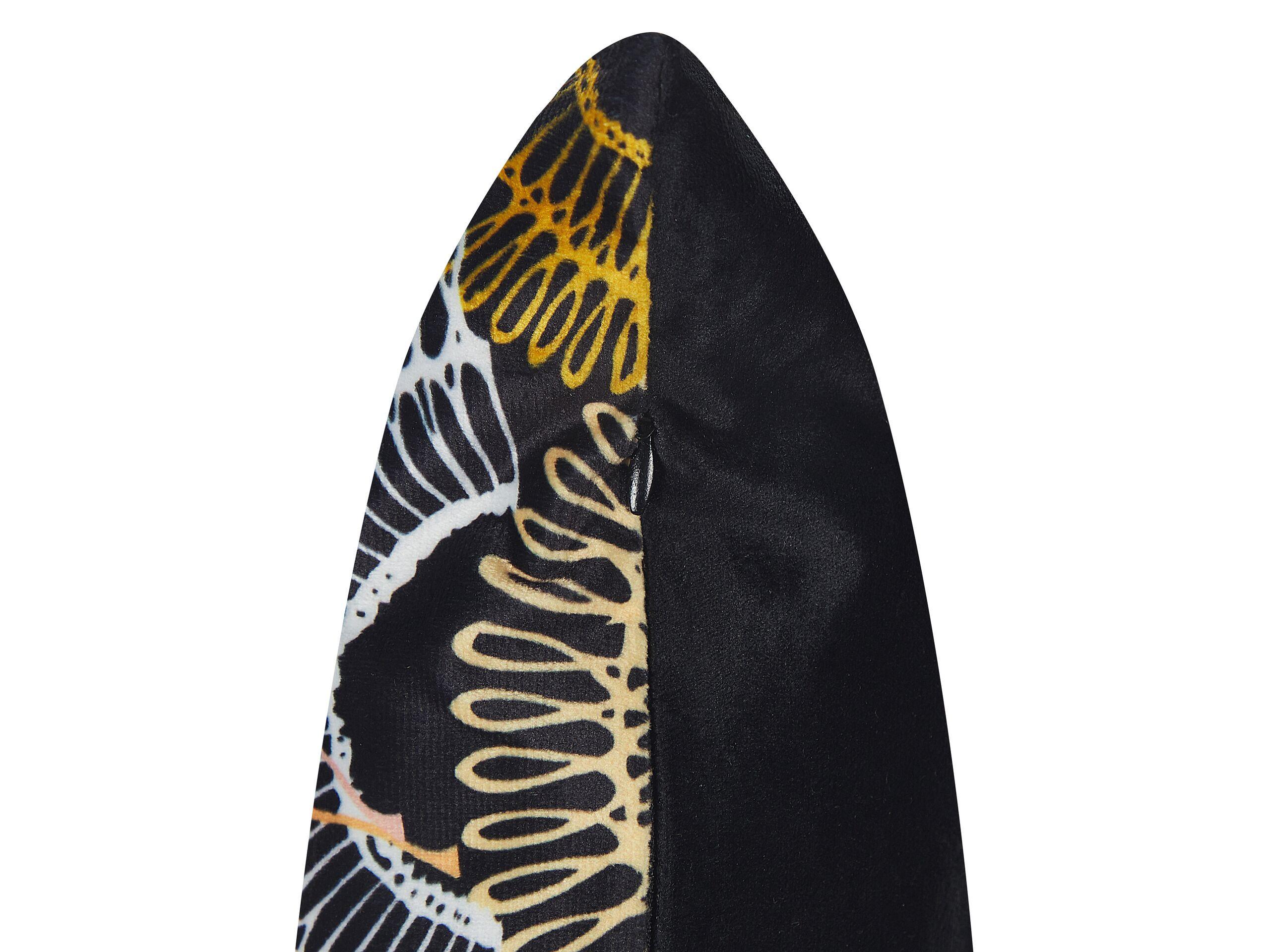 Beliani Dekokissen 2er Set aus Samtstoff Modern LAGURUS