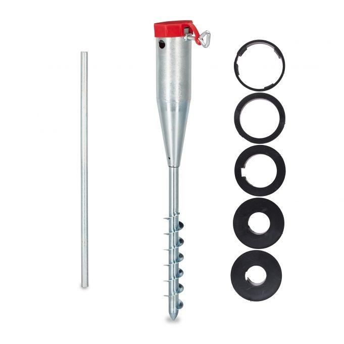 Northix Sonnenschirm mit Bodenhülse 25 - 55 mm