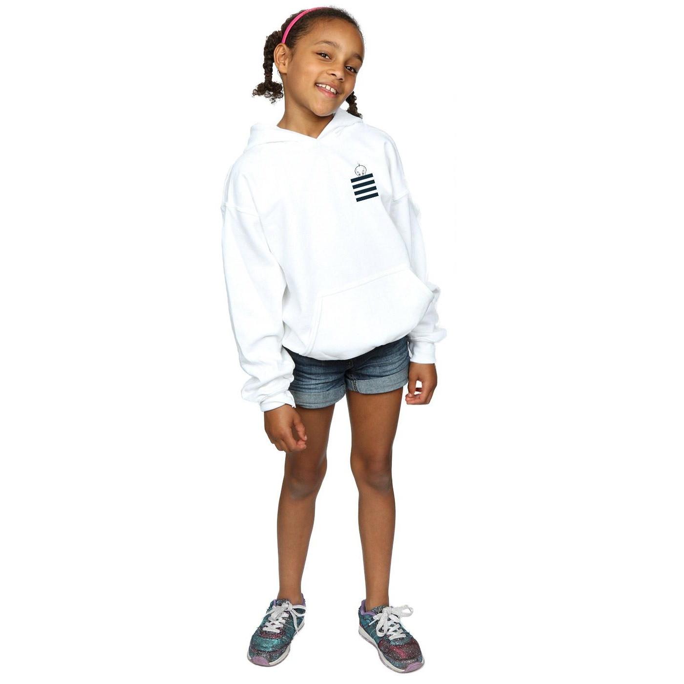 LOONEY TUNES Tweety Pie Striped Faux Pocket Kapuzenpullover