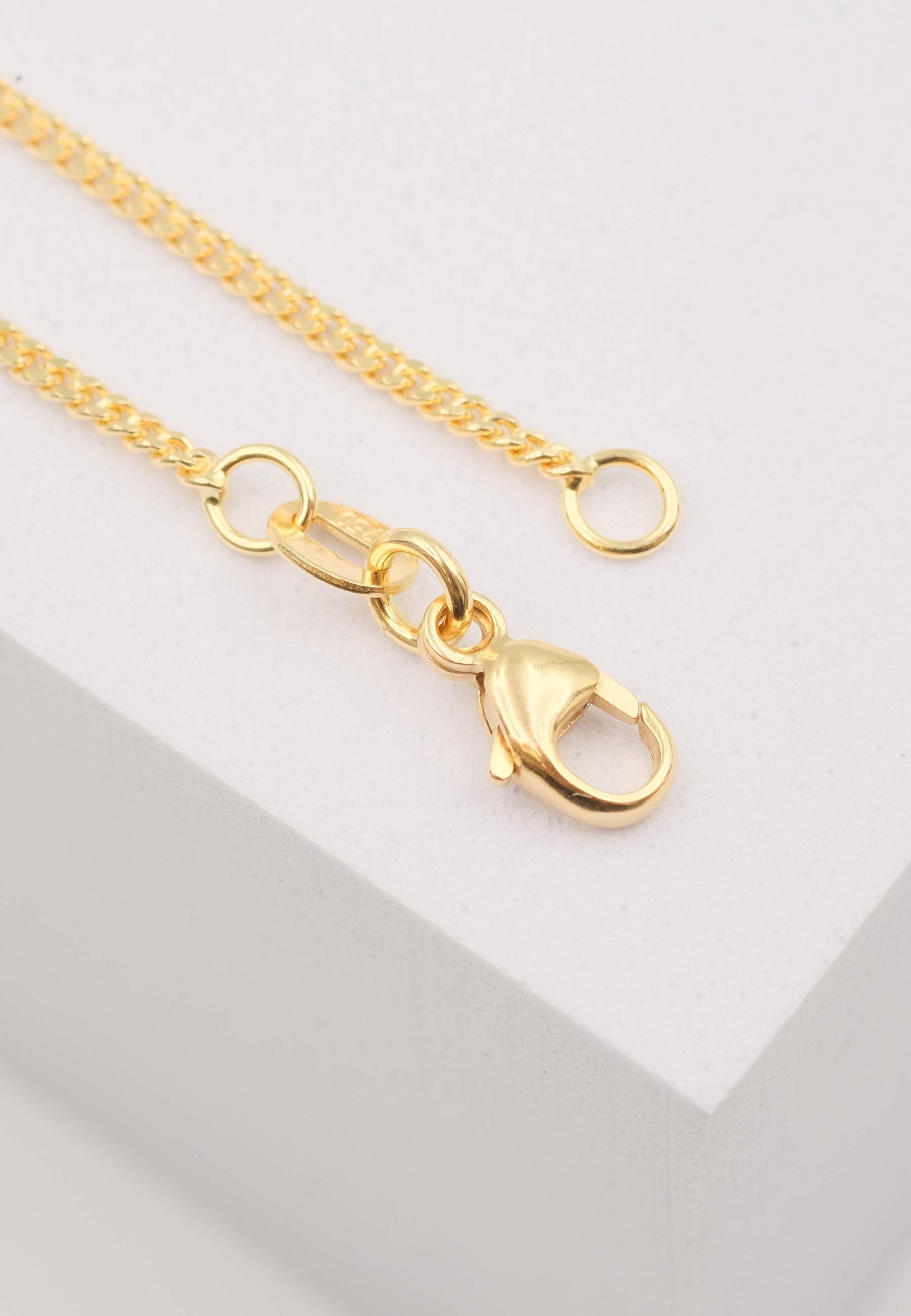 MUAU Schmuck Collier Panzer Gelbgold 750, 1.6mm, 42cm
