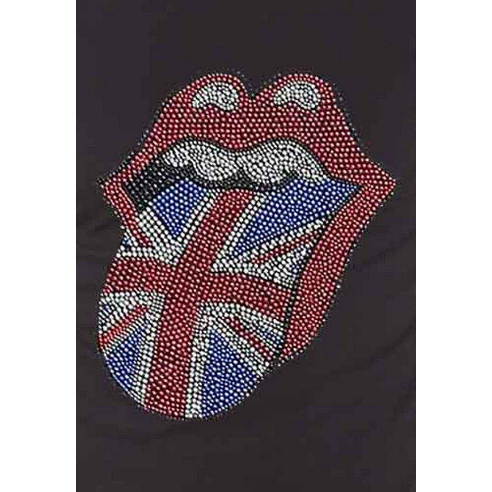 The Rolling Stones Classic T-Shirt mit Union Jack Lippen Print