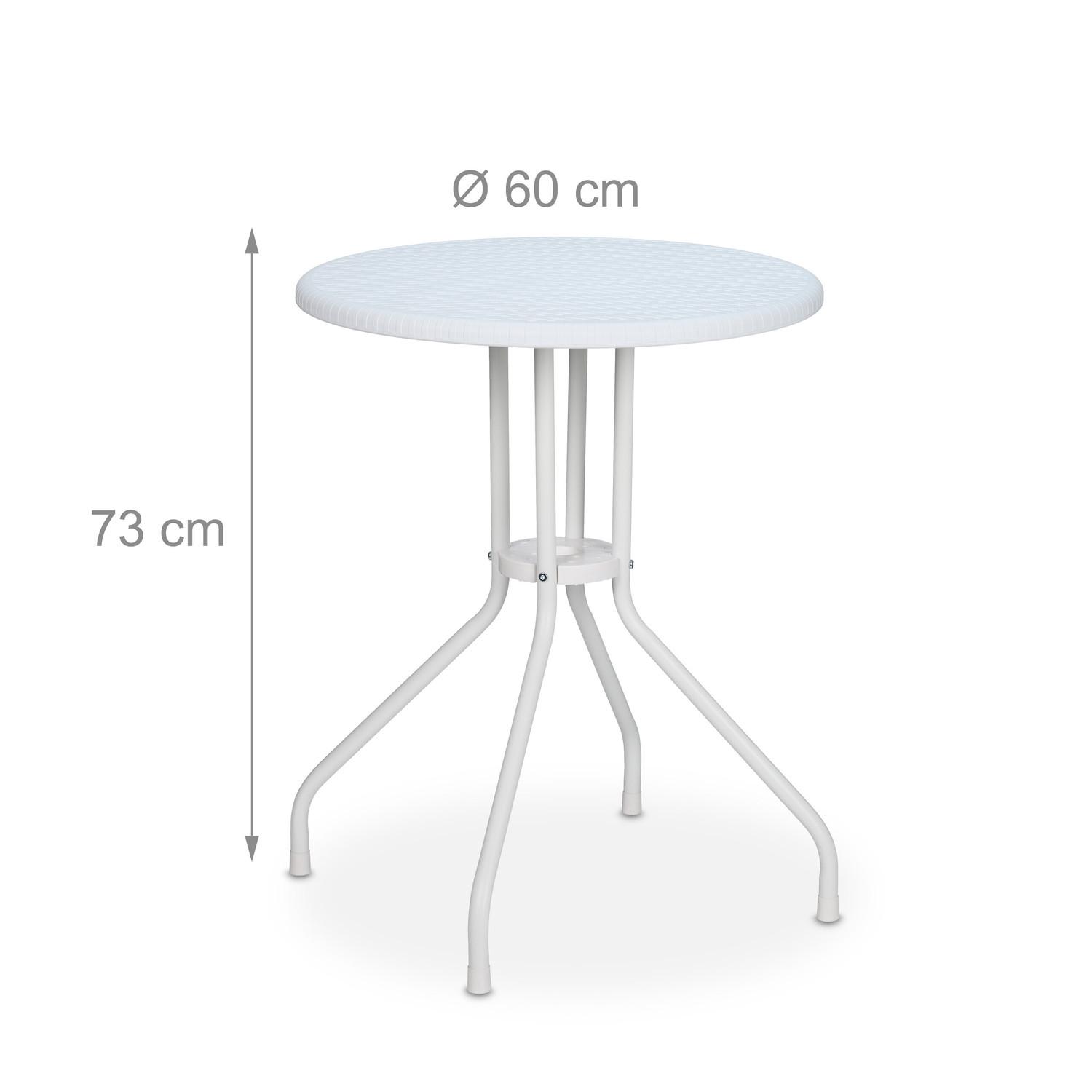Northix Runder Gartentisch in Rattanoptik