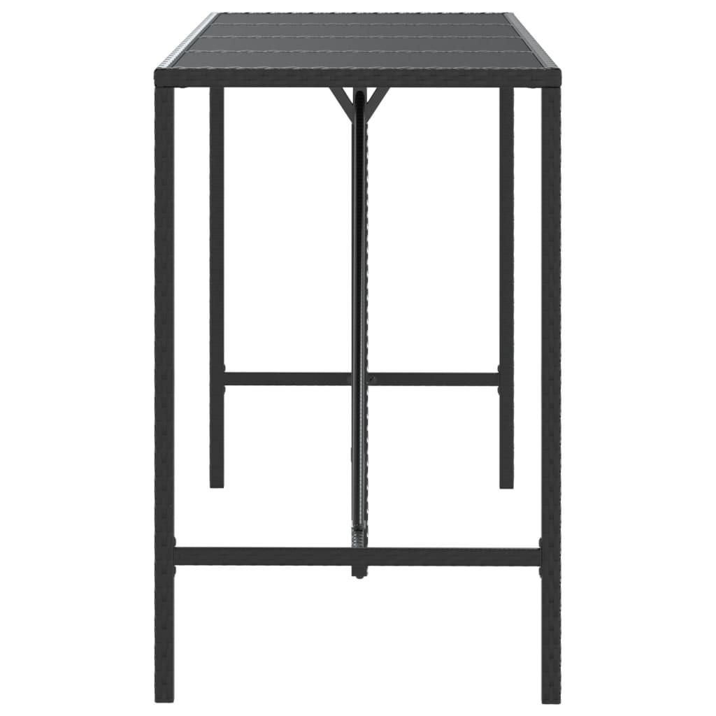 VidaXL Bartisch mit glasplatte poly-rattan
