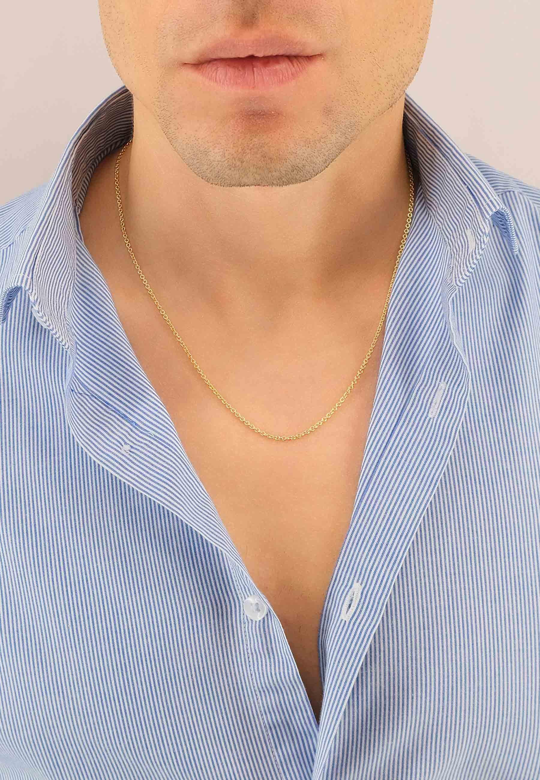 MUAU Schmuck Collier Rundanker Gelbgold 750, 1.9mm, 40cm