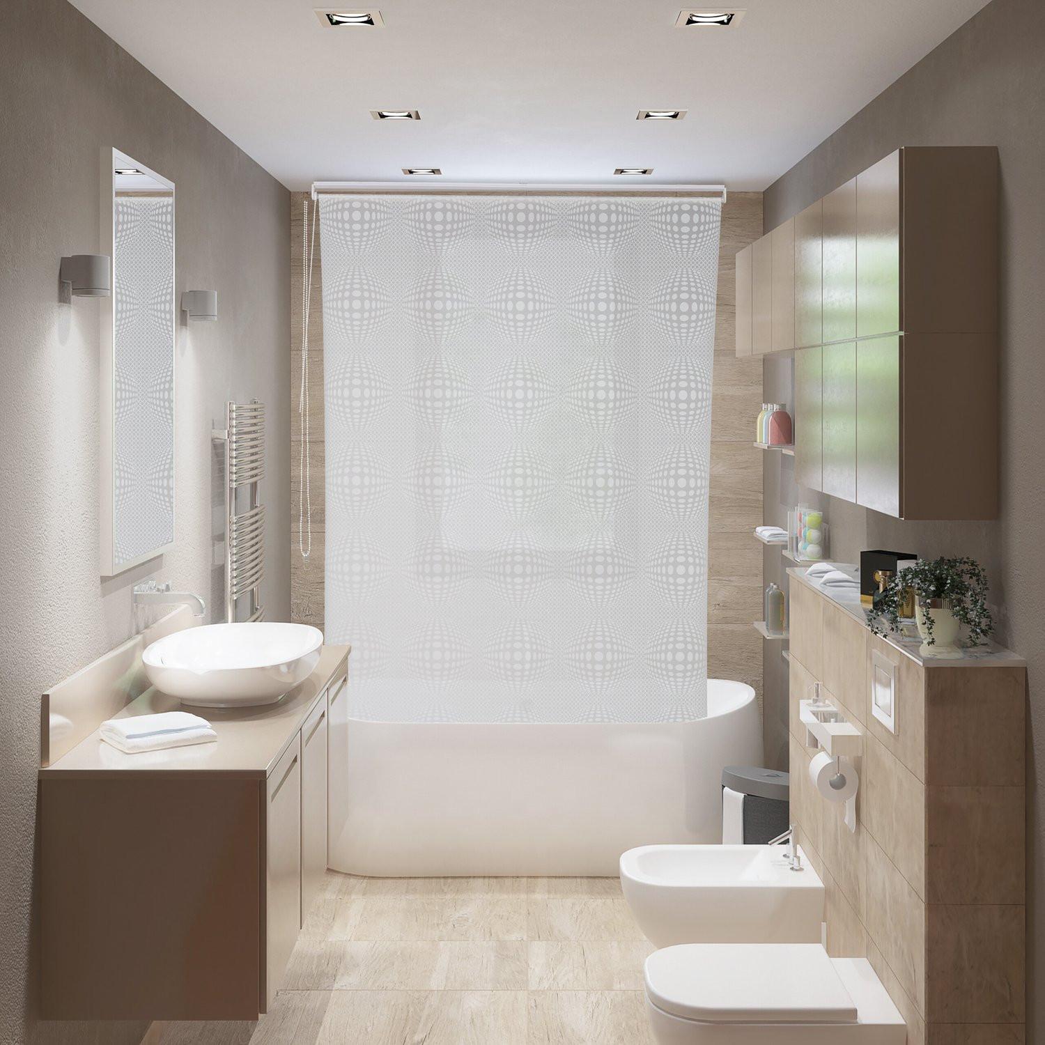 B2X Gemusterter Duschvorhang