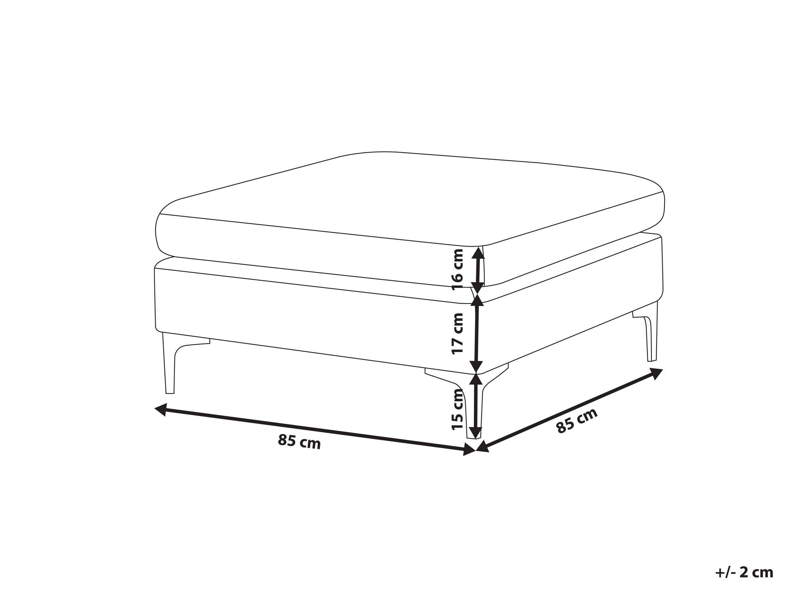 Beliani Ottomane aus Samtstoff Modern EVJA