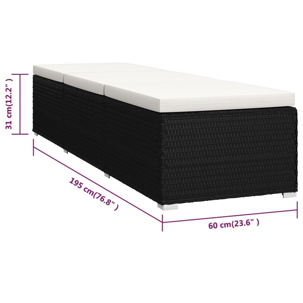VidaXL Sonnenliege poly-rattan