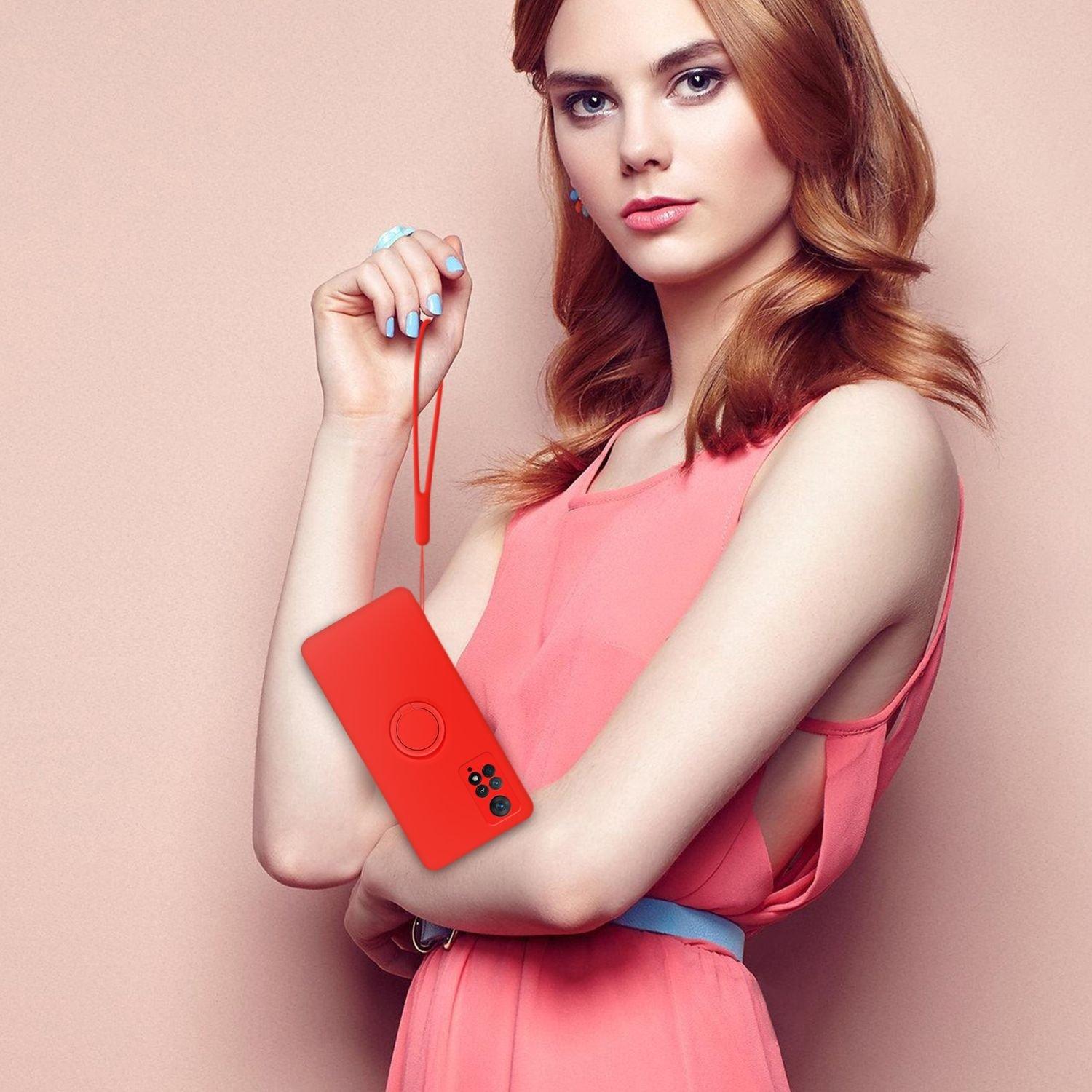 Cadorabo Hülle für Xiaomi RedMi NOTE 11 PRO 4G 5G TPU Silikon mit Ring Liquid