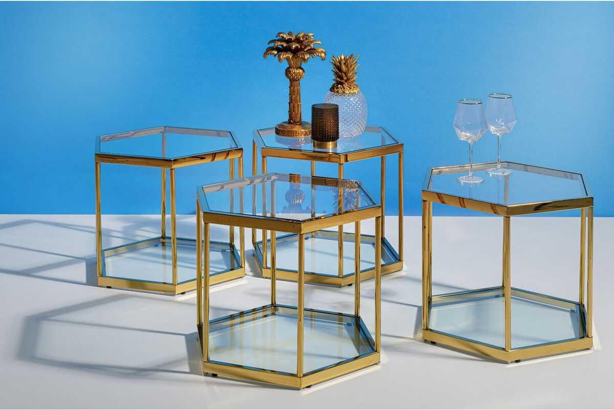 KARE Design Couchtisch Comb Gold 45cm