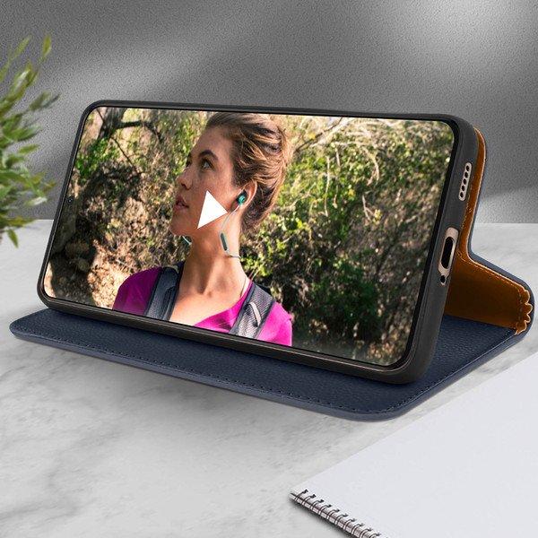 Avizar Kunstlederetui Galaxy S21 Dunkelblau