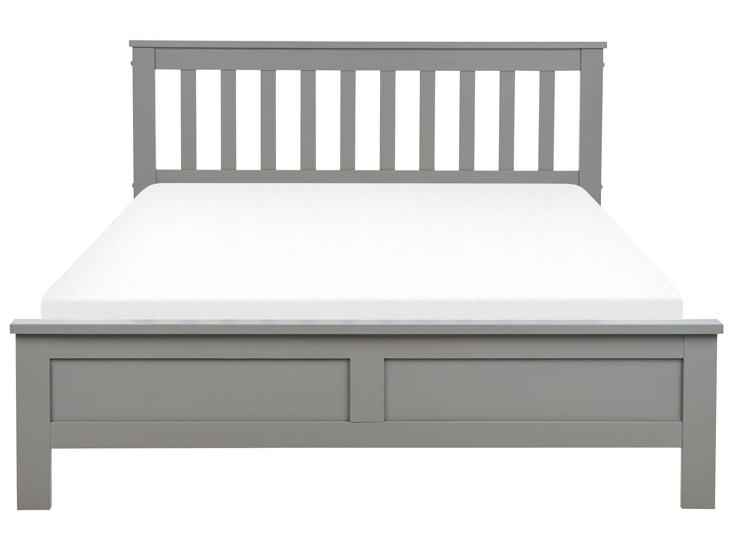 Beliani Bett mit Lattenrost aus Kiefernholz Klassisch MAYENNE