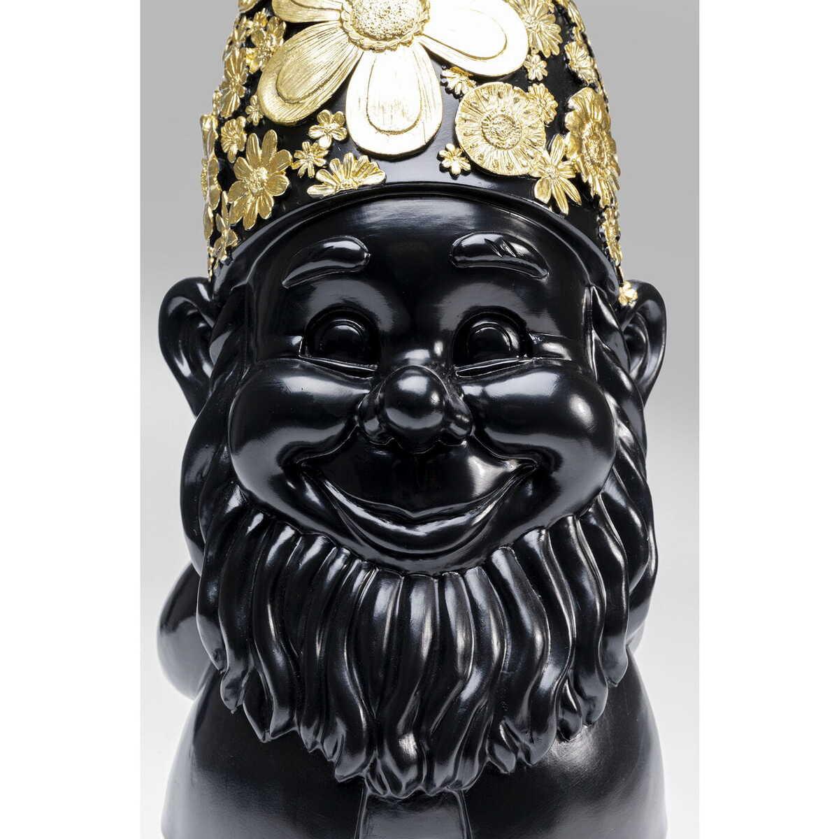 KARE Design Deko Figur Zwerg Standing Schwarz Gold 61cm