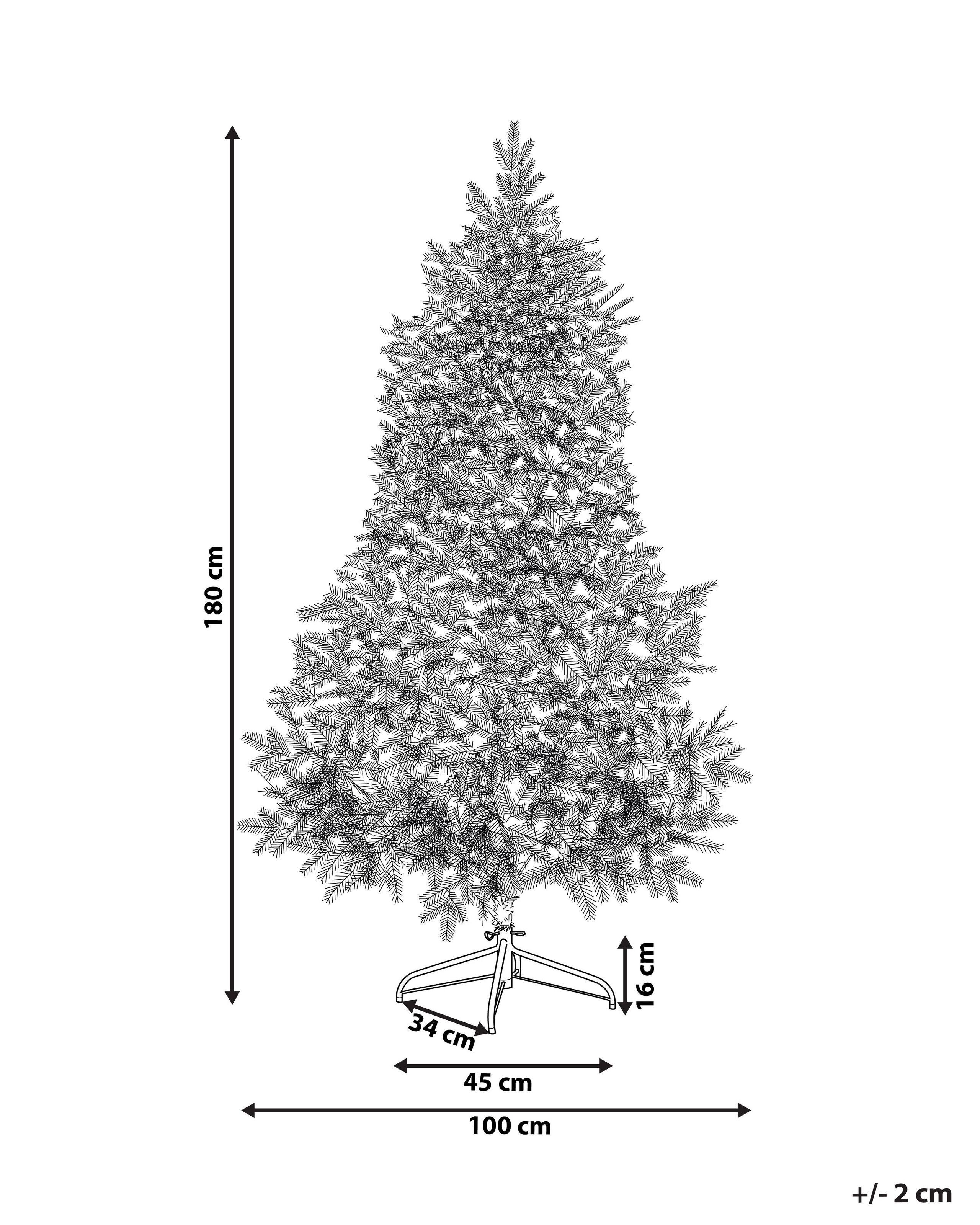 Beliani Künstlicher Weihnachtsbaum mit Schnee aus PVC TATLOW