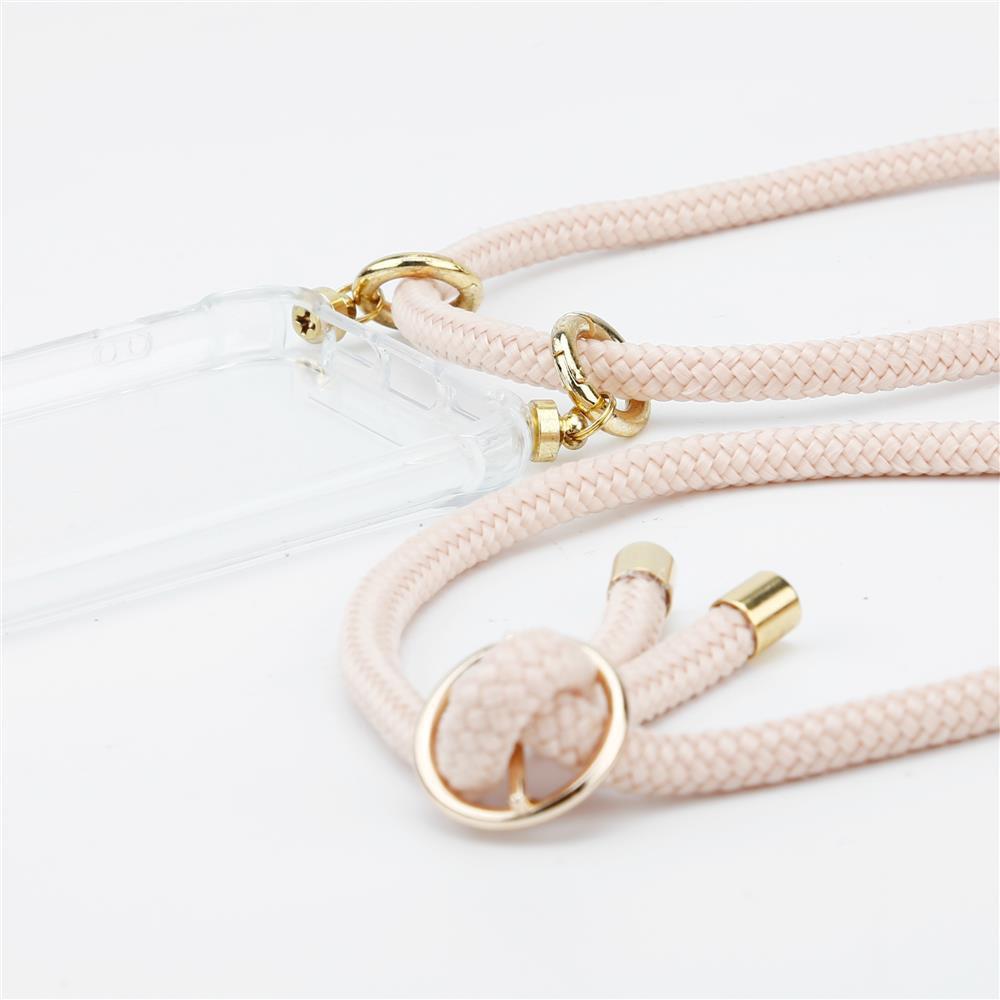 Cadorabo Handy Kette für Apple iPhone X XS Silikon mit Gold Ringen