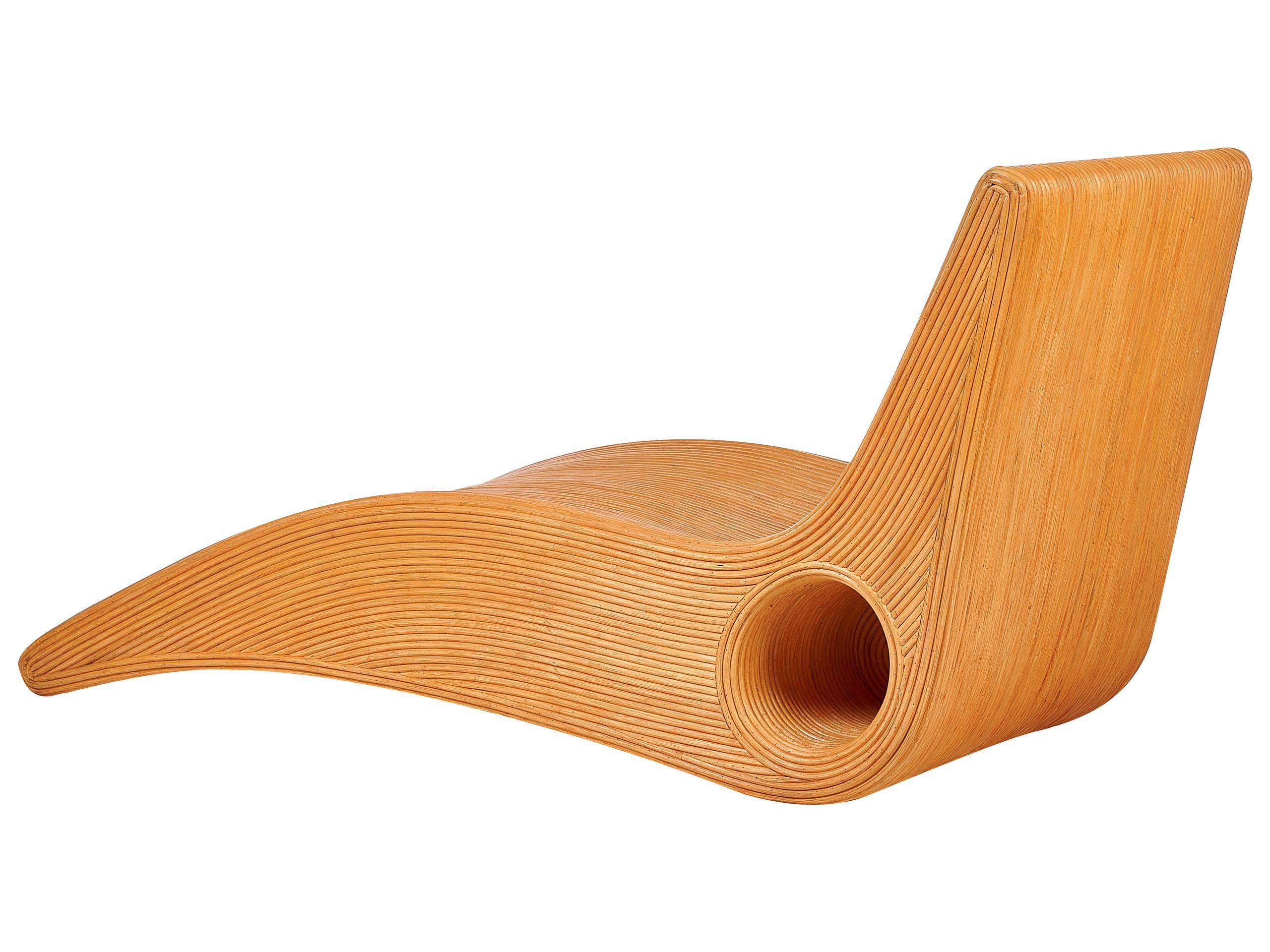 Beliani Sonnenliege aus Rattan Modern AIROLE