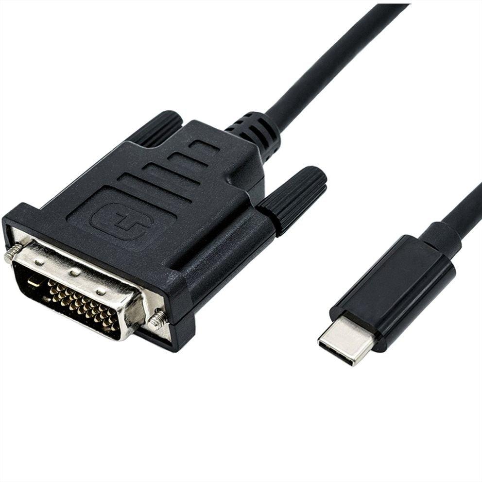 Roline ROLINE 11045831 2 m DVI-D USB Typ-C Schwarz