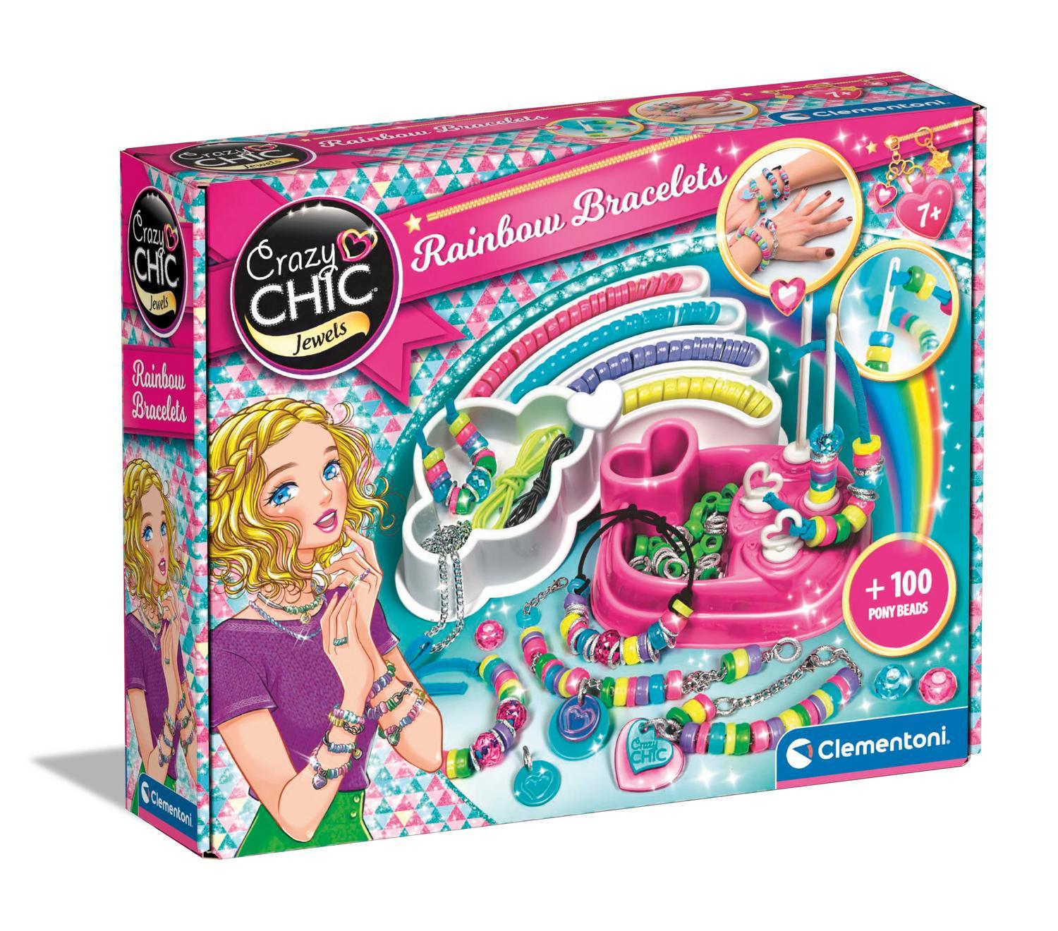 Clementoni Crazy Chic Regenbogen-Armbänder-Dyi-Set