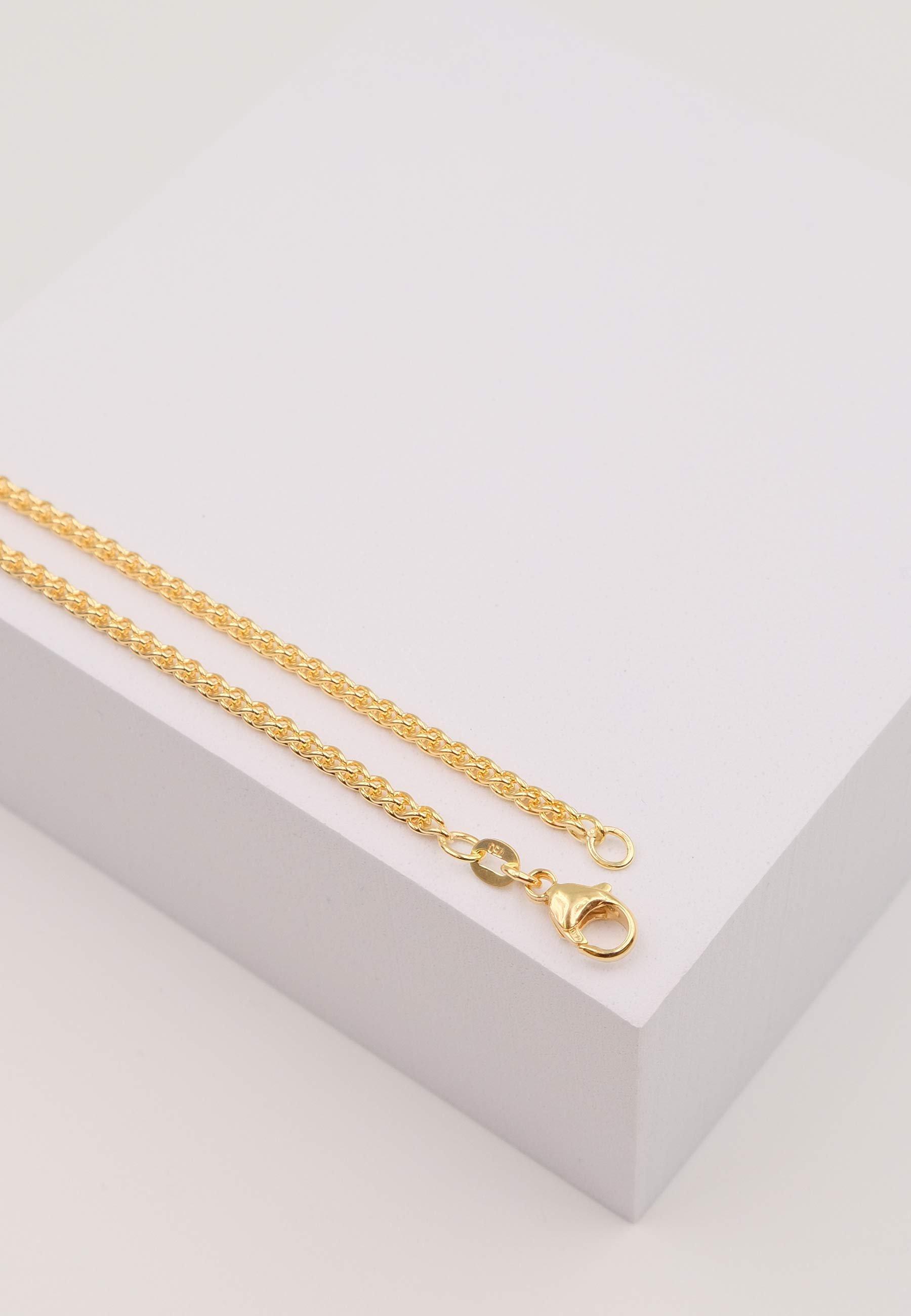 MUAU Schmuck Collier Zopf Gelbgold 750, 2.5mm, 60cm