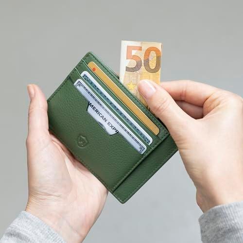 Only-bags.store Echtleder RFID Kartenetui aus Nappa-Leder - 9 Fächer - Querformat Kreditkartenetui