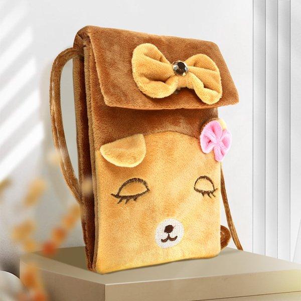 Avizar Handytasche Bärchen Design Braun