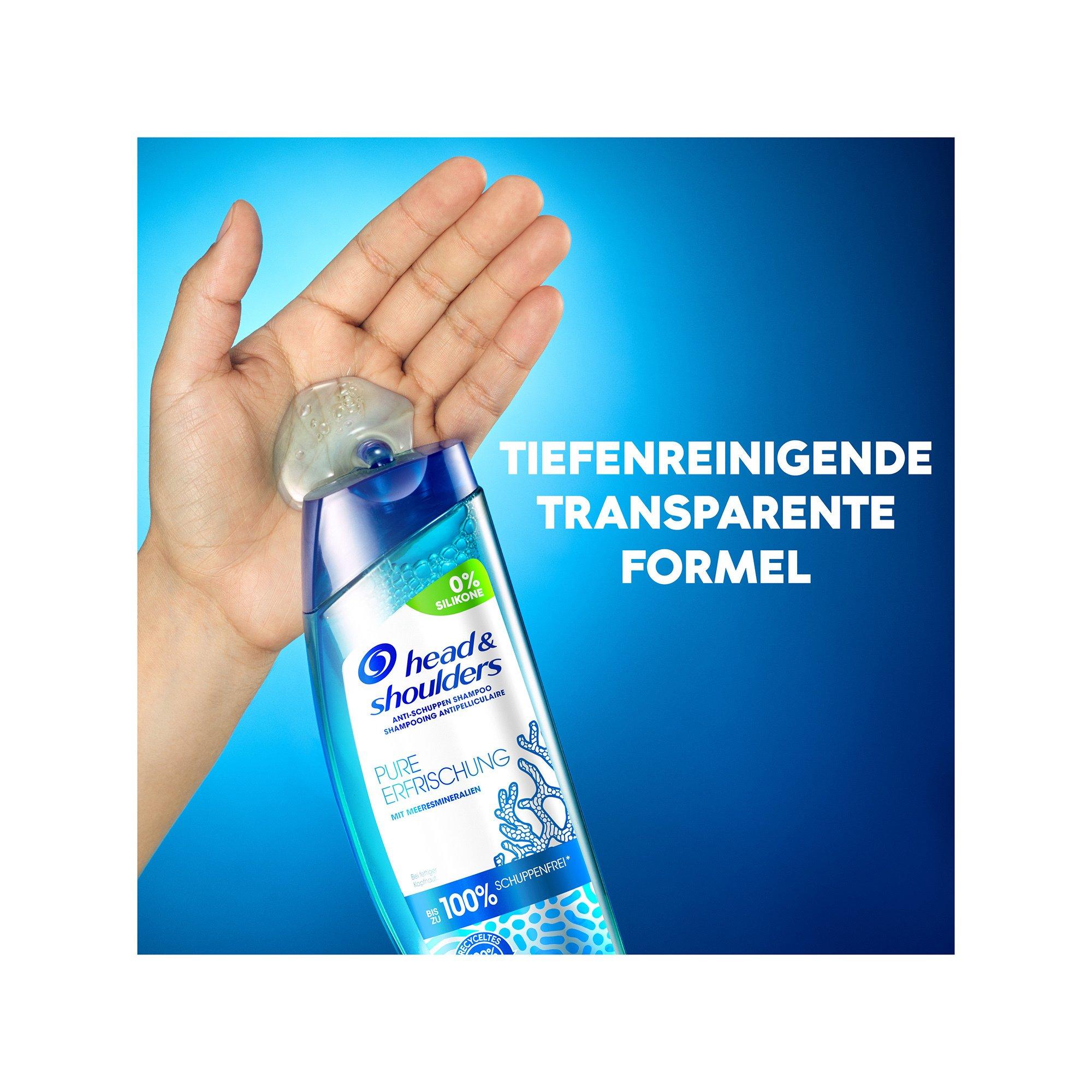 head & shoulders Pure Erfrischung, mit Meeresmineralien, Anti-Schuppen Shampoo