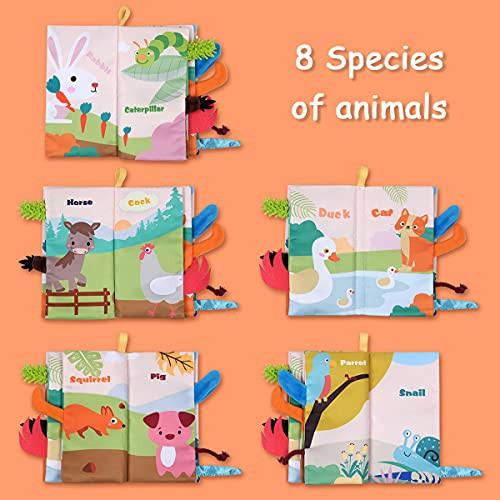 Activity-board Stoffbuch, Bilderbuch aus Stoff mit vielen Fühl- und Spieleffekten, hochwertiges Kleinkindspielzeug, Babybuch, schön gestaltetes Babyspielzeug