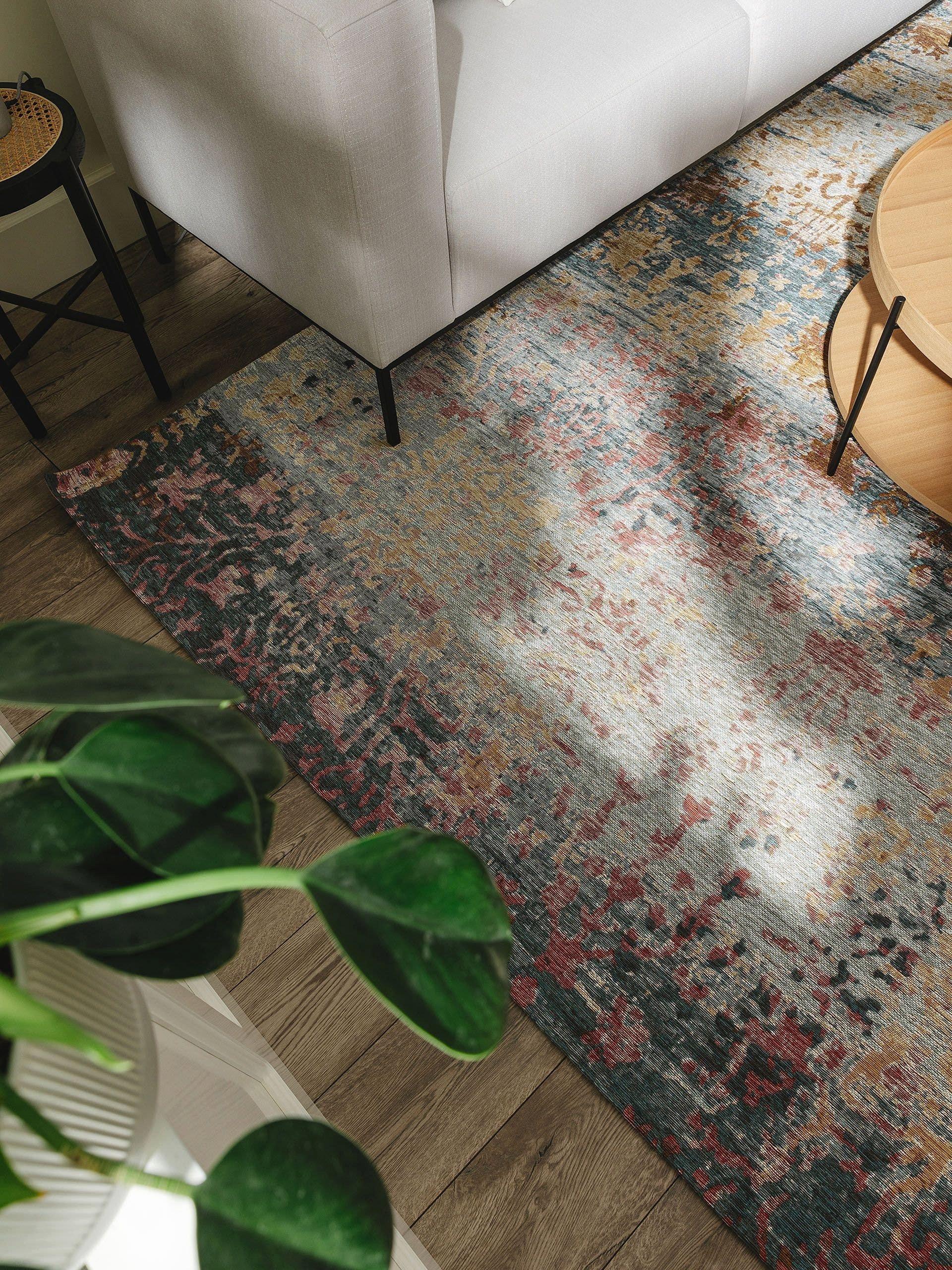 Benuta Flachgewebeteppich Frencie Blau