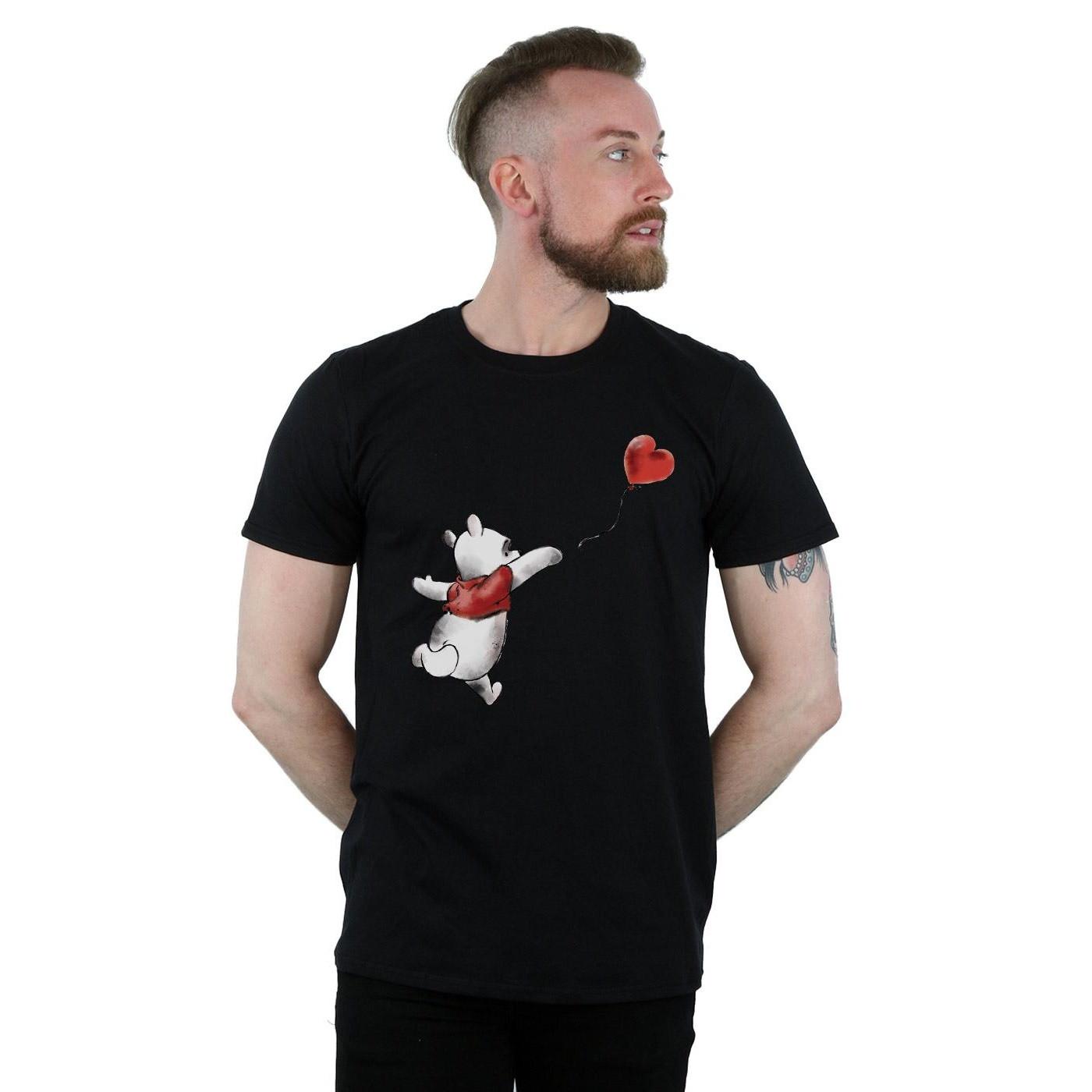 Winnie the Pooh Herz Ballon Print T-Shirt