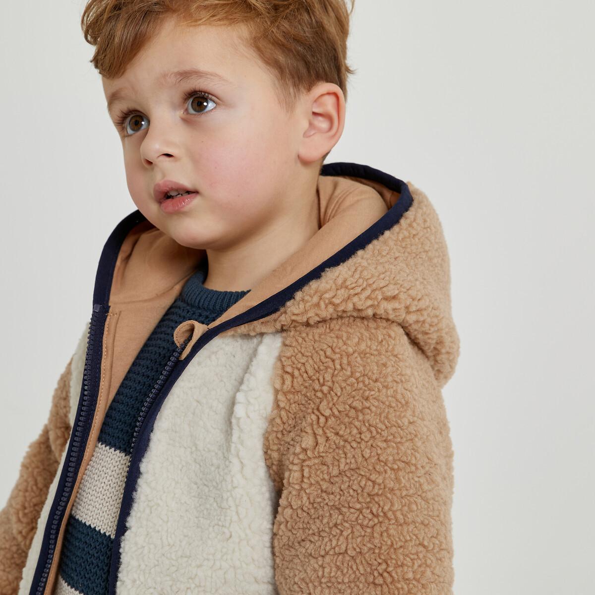 La Redoute Collections Kapuzenjacke aus Teddyfleece