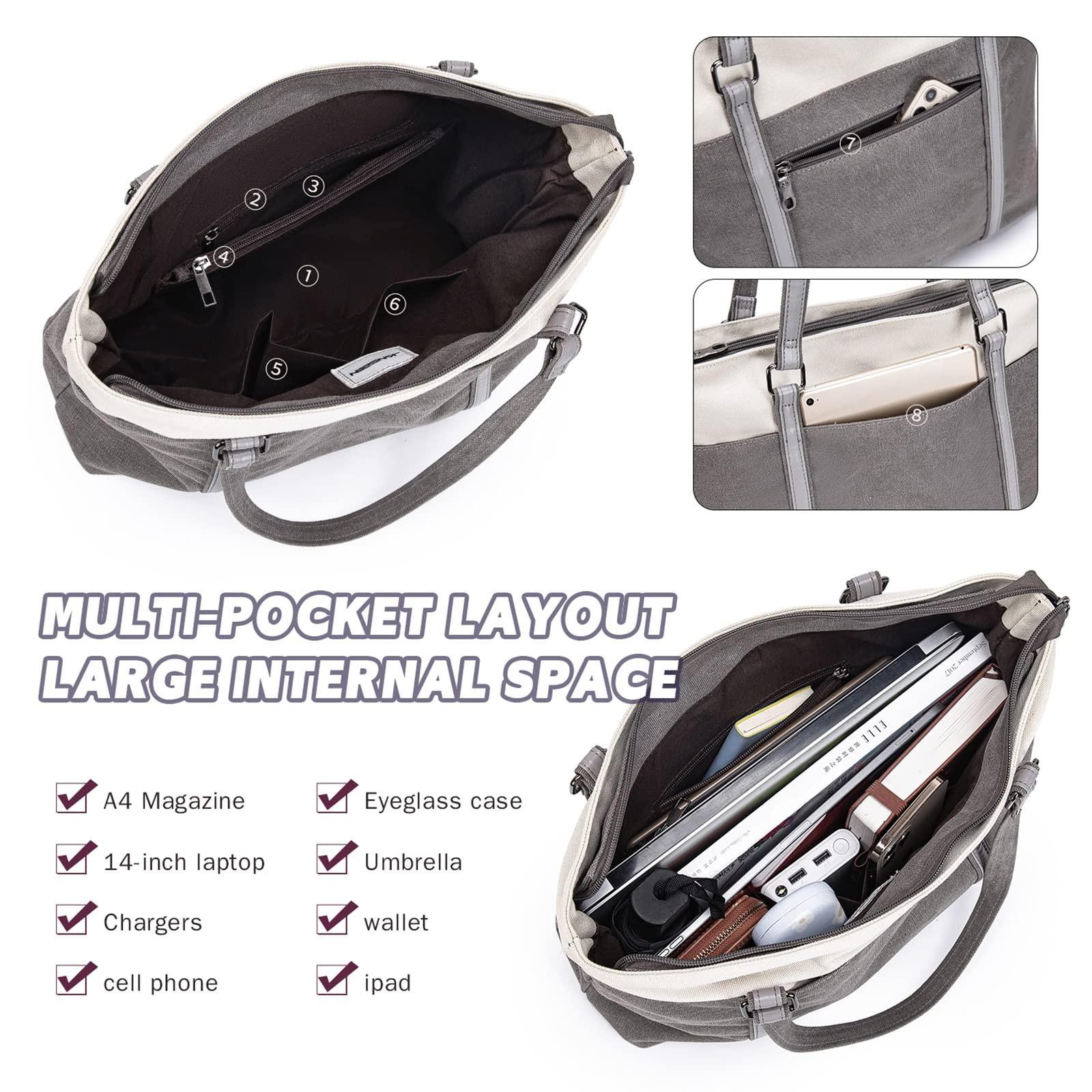 Only-bags.store Handtasche Umhängetasche Canvas Casual Große Tasche Shopper Elegant für Büro Schule Arbeit
