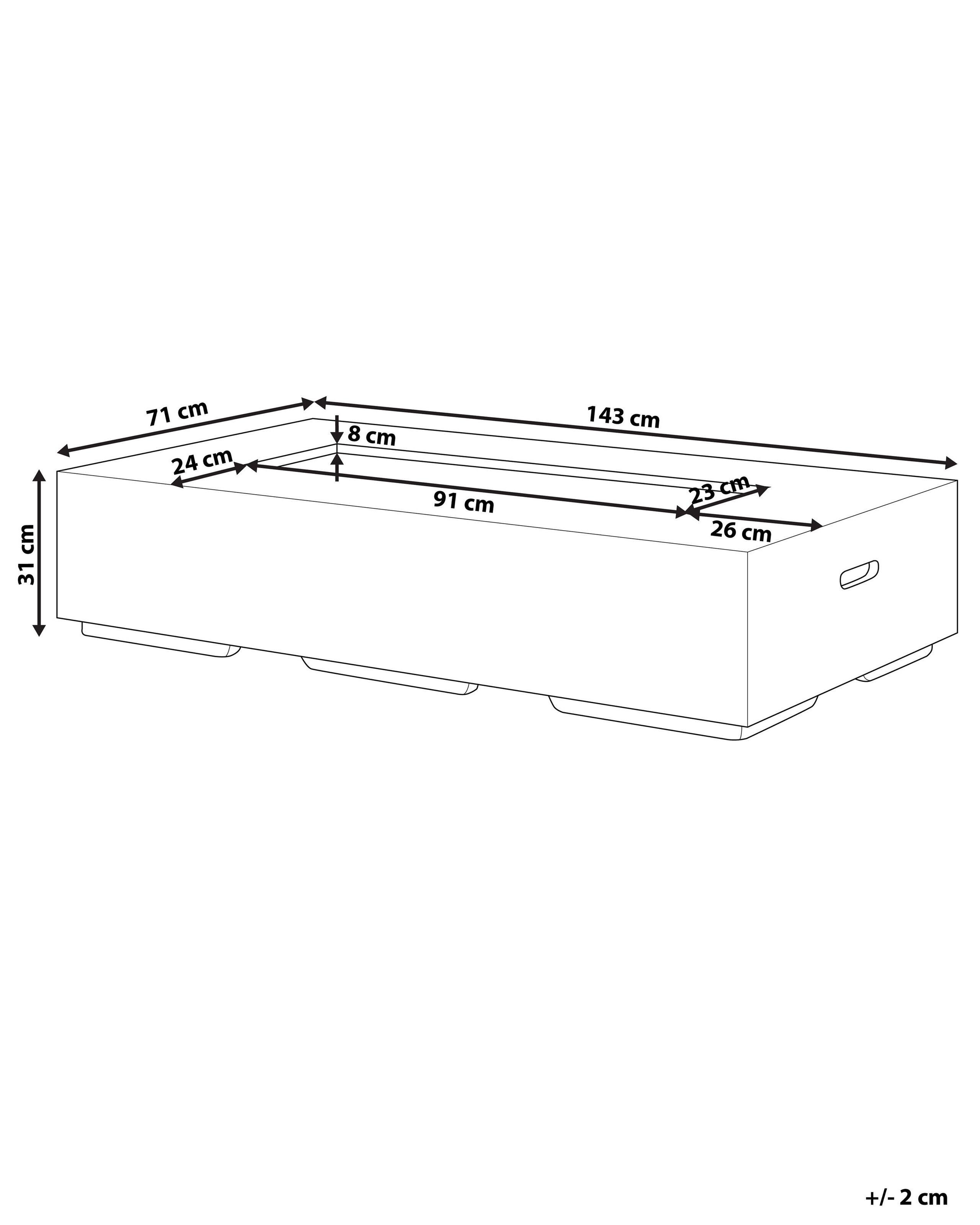 Beliani Feuerstelle aus Leichtbeton (MgO) PAVO