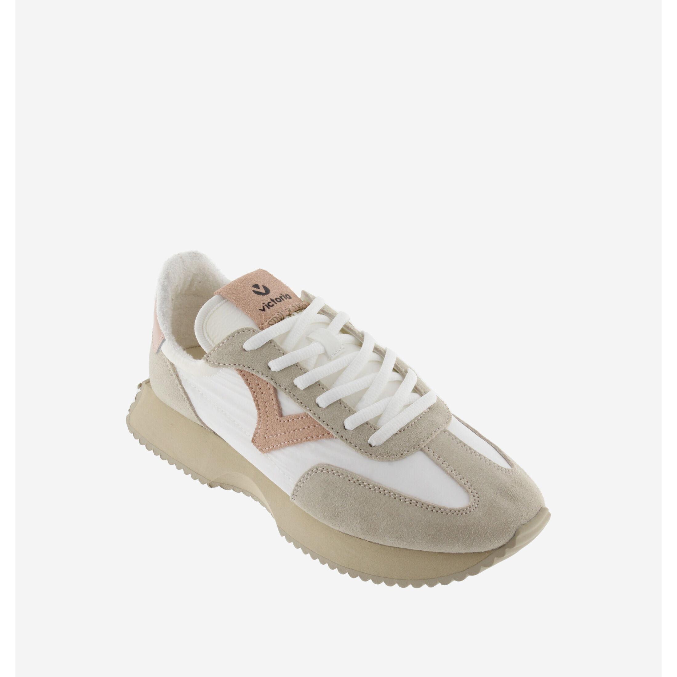 Victoria retro-sneaker aus spaltleder für damen cosmos