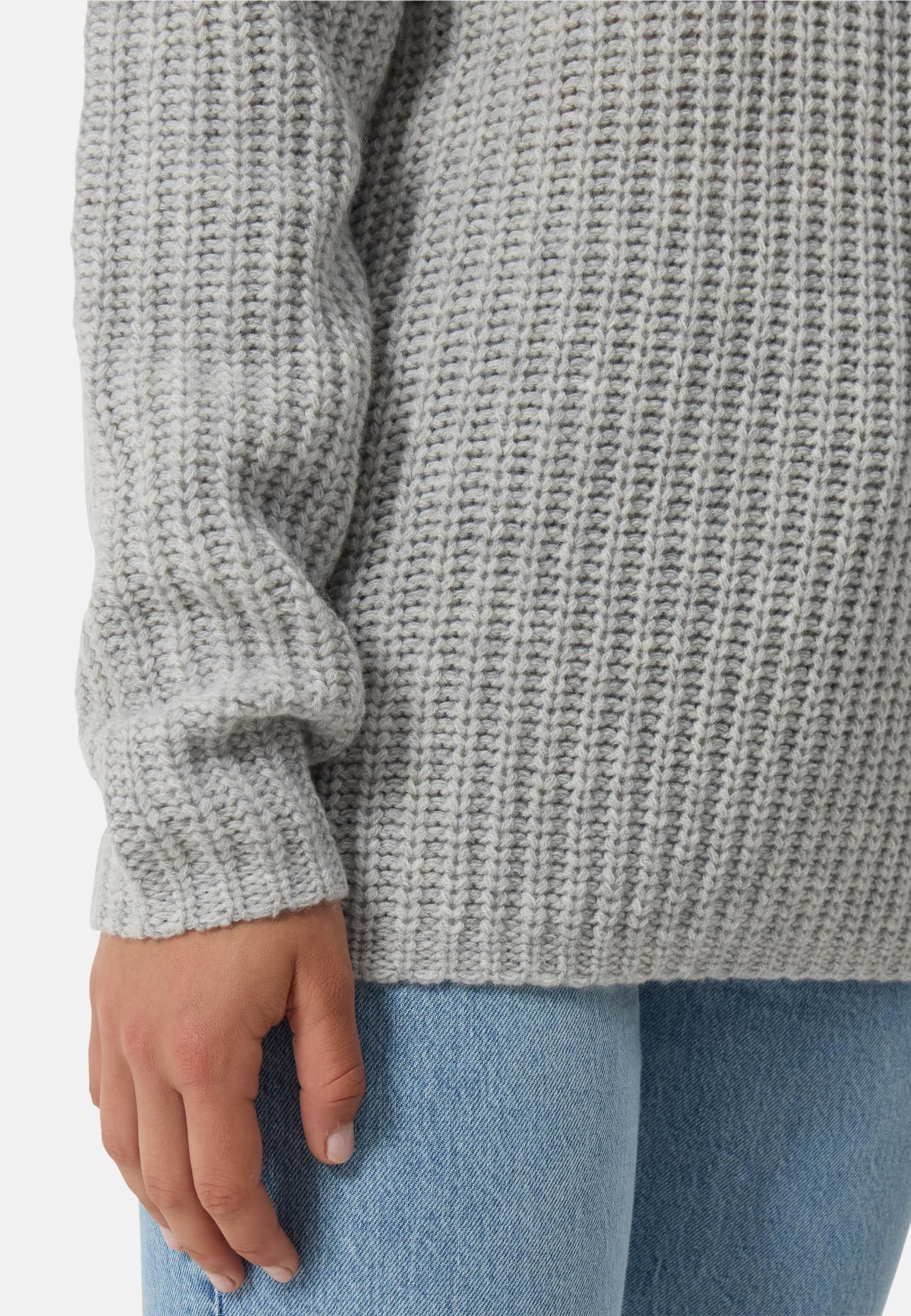 CASH-MERE.CH Grobgestrickter Wolle Kaschmir Rundhals Pullover