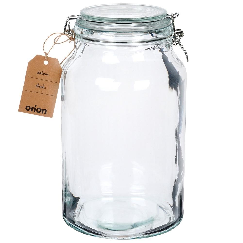 Orion Dickes Glasgefäß mit dichtem Deckel und Gummidichtung