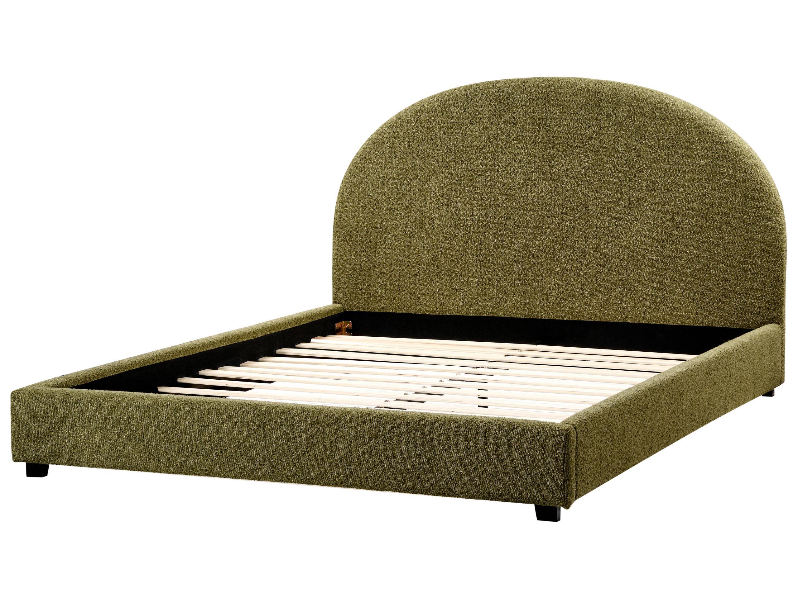 Beliani Bett mit Lattenrost aus Bouclé Retro VAUCLUSE