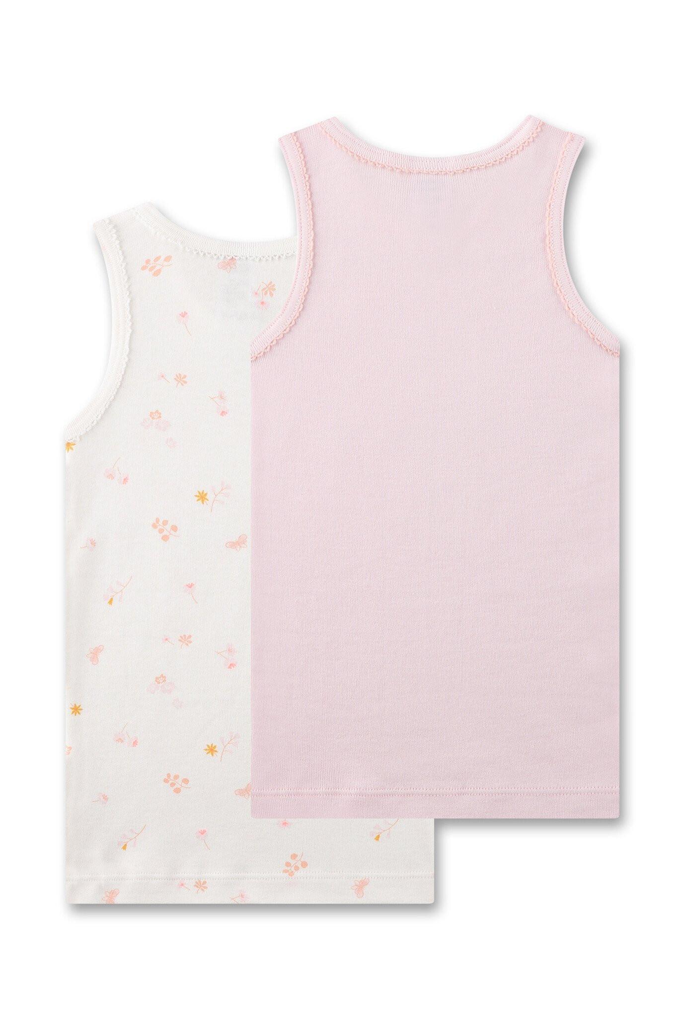 Sanetta Mädchen-Unterhemd (Doppelpack) Blumen