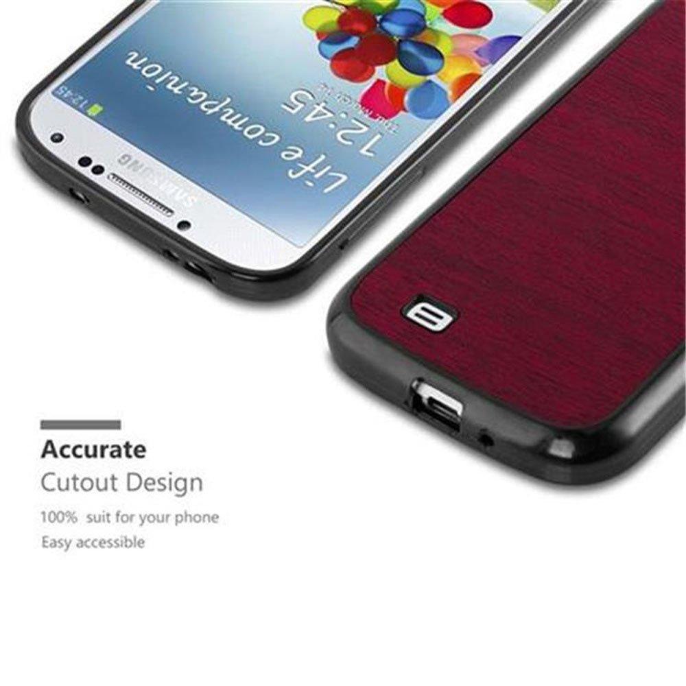 Cadorabo Hülle für Samsung Galaxy S4 TPU Silikon Holz
