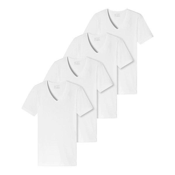 Schiesser 4er-Pack - 95/5 - Organic Cotton - T-Shirt / Unterhemd mit Rundhals