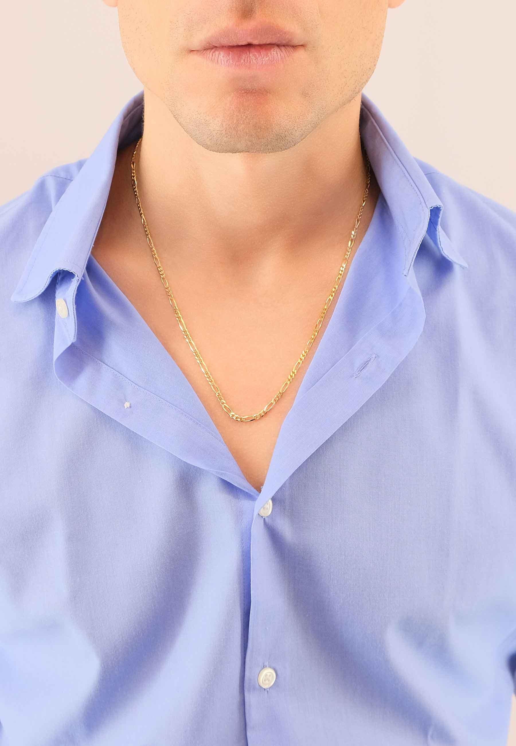 MUAU Schmuck Collier Figaro Gelbgold 750, 2.9mm, 55cm